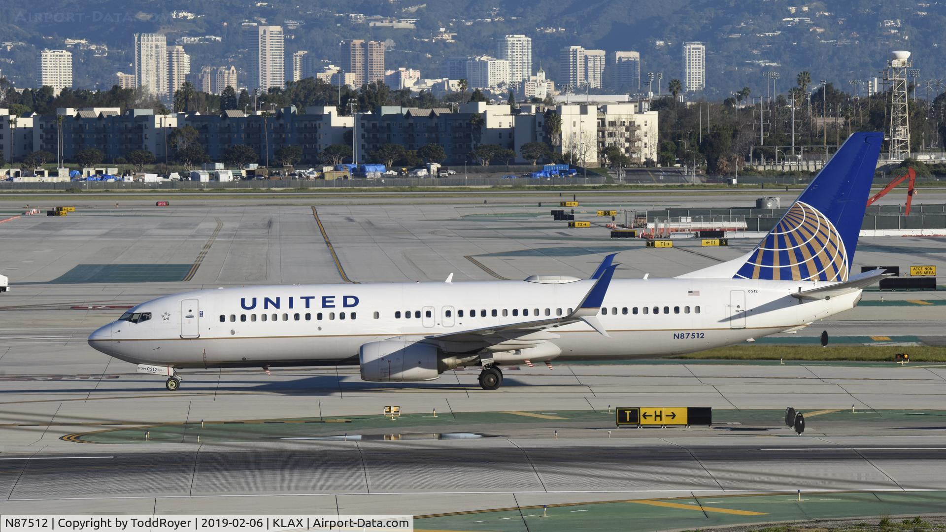 N87512, 2008 Boeing 737-824 C/N 33458, Arrived at LAX o 25L