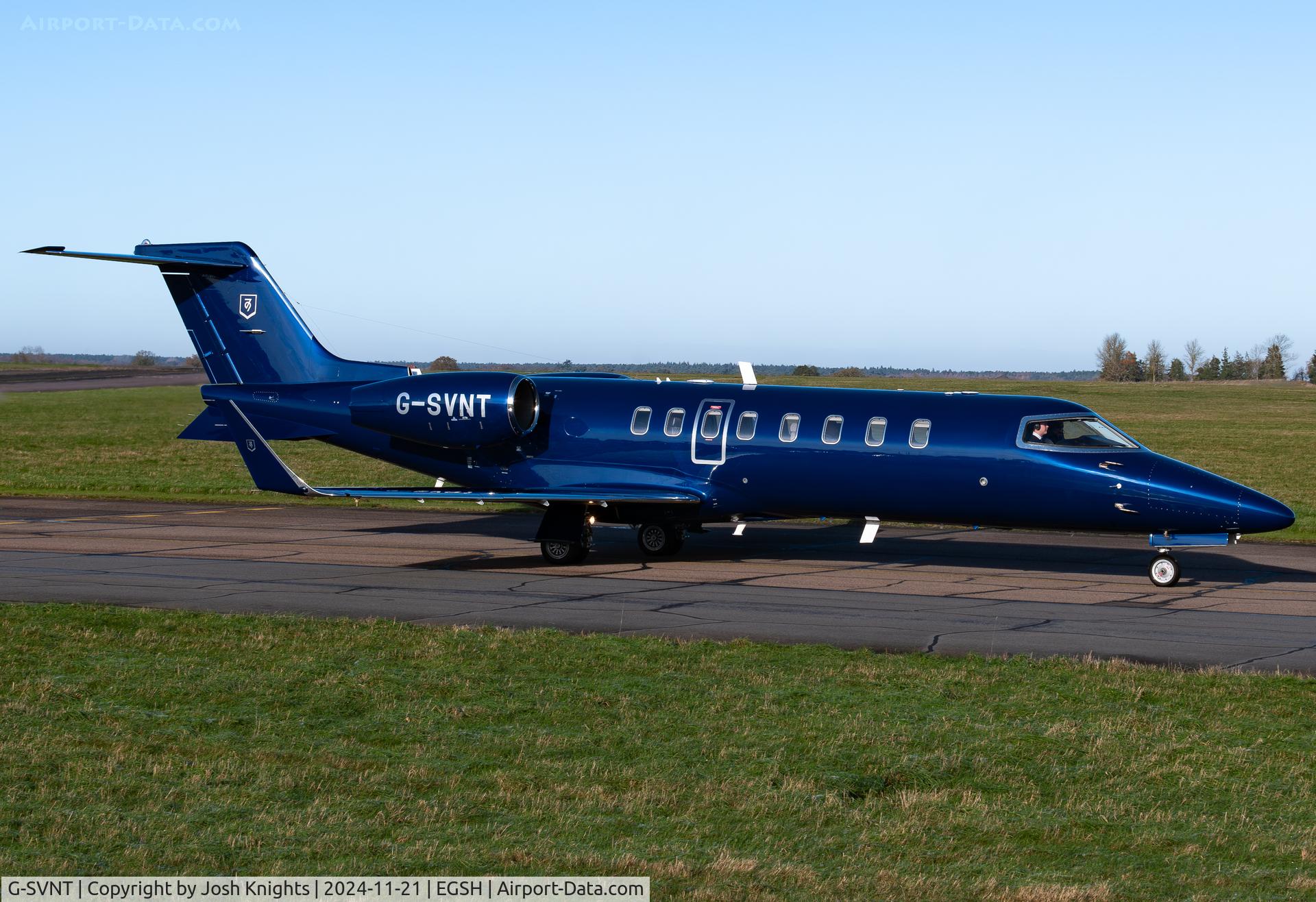 G-SVNT, 2008 Learjet 45XR C/N 45-377, Taxiing For Departure to Liverpool (EGGP/LPL) as 