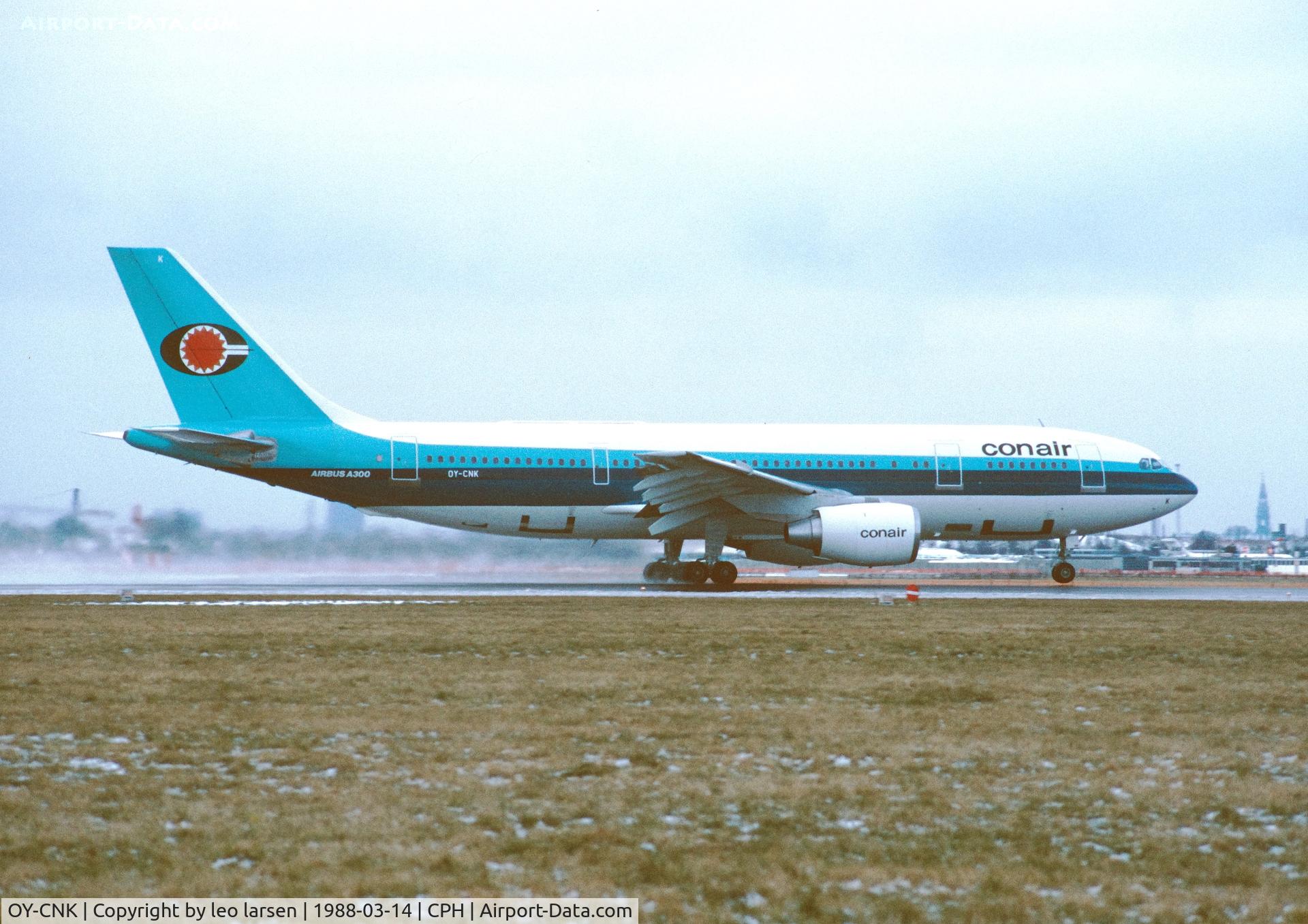 OY-CNK, 1979 Airbus A300B2-320 C/N 094, Copenhagen 14.3.1988