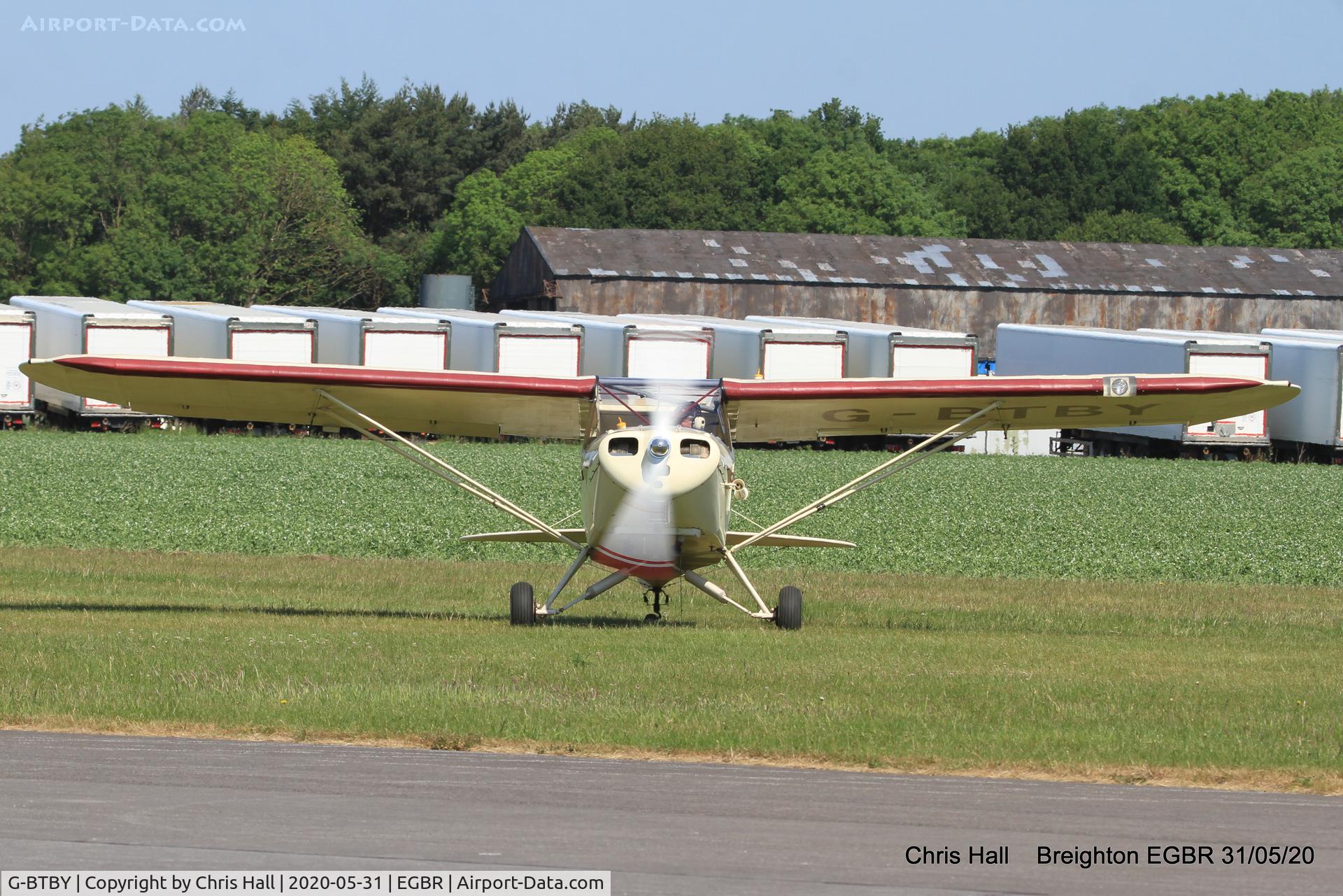 G-BTBY, 1948 Piper PA-17 Vagabond C/N 17-195, Breighton