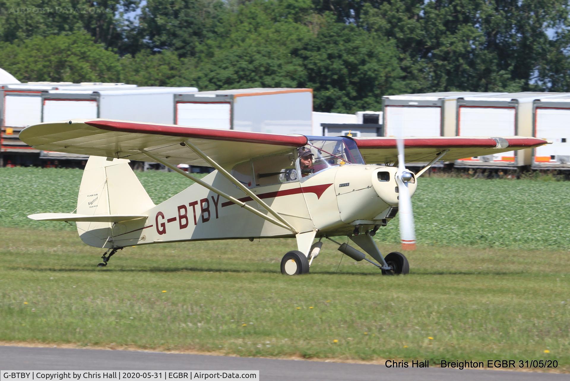 G-BTBY, 1948 Piper PA-17 Vagabond C/N 17-195, Breighton