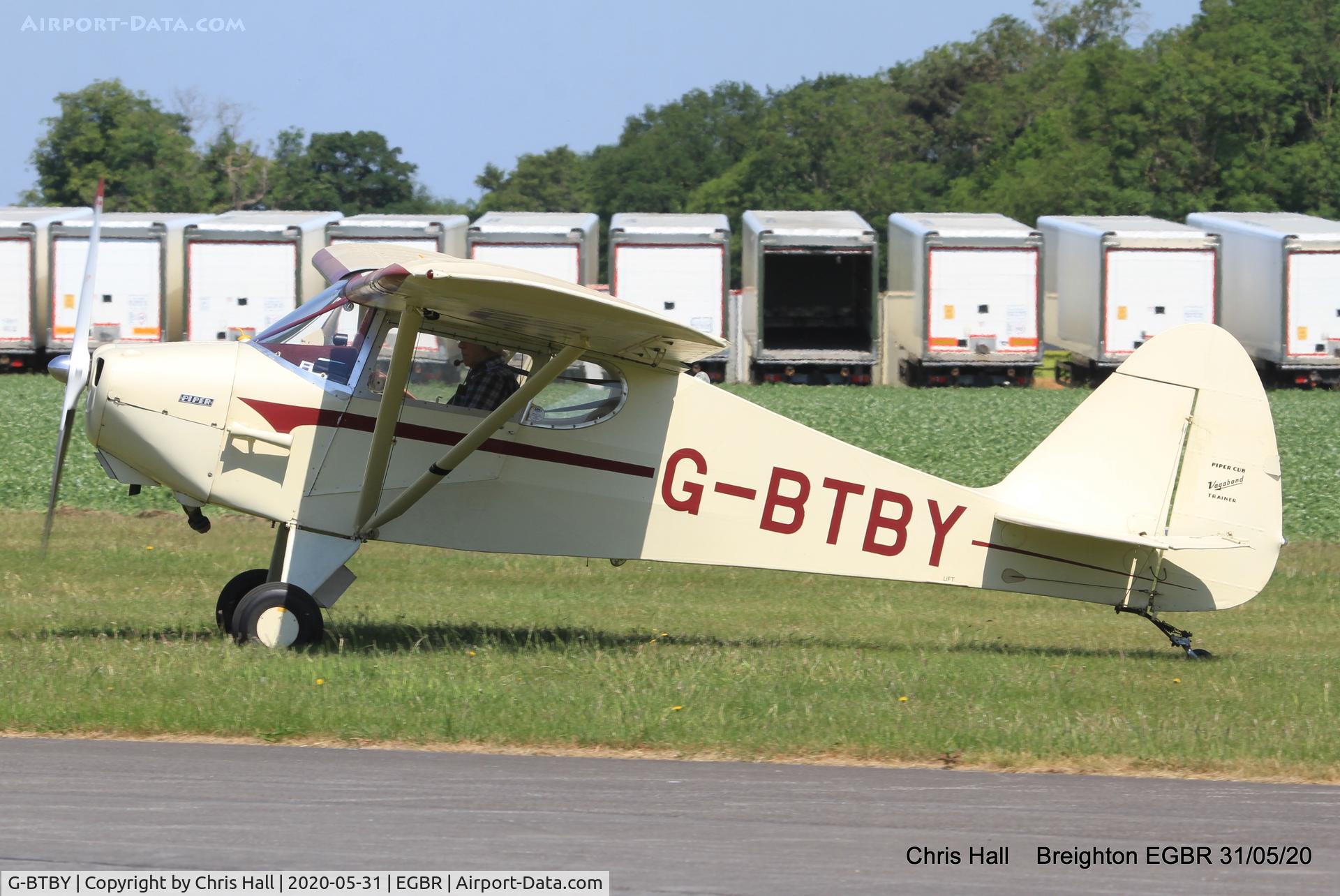 G-BTBY, 1948 Piper PA-17 Vagabond C/N 17-195, Breighton
