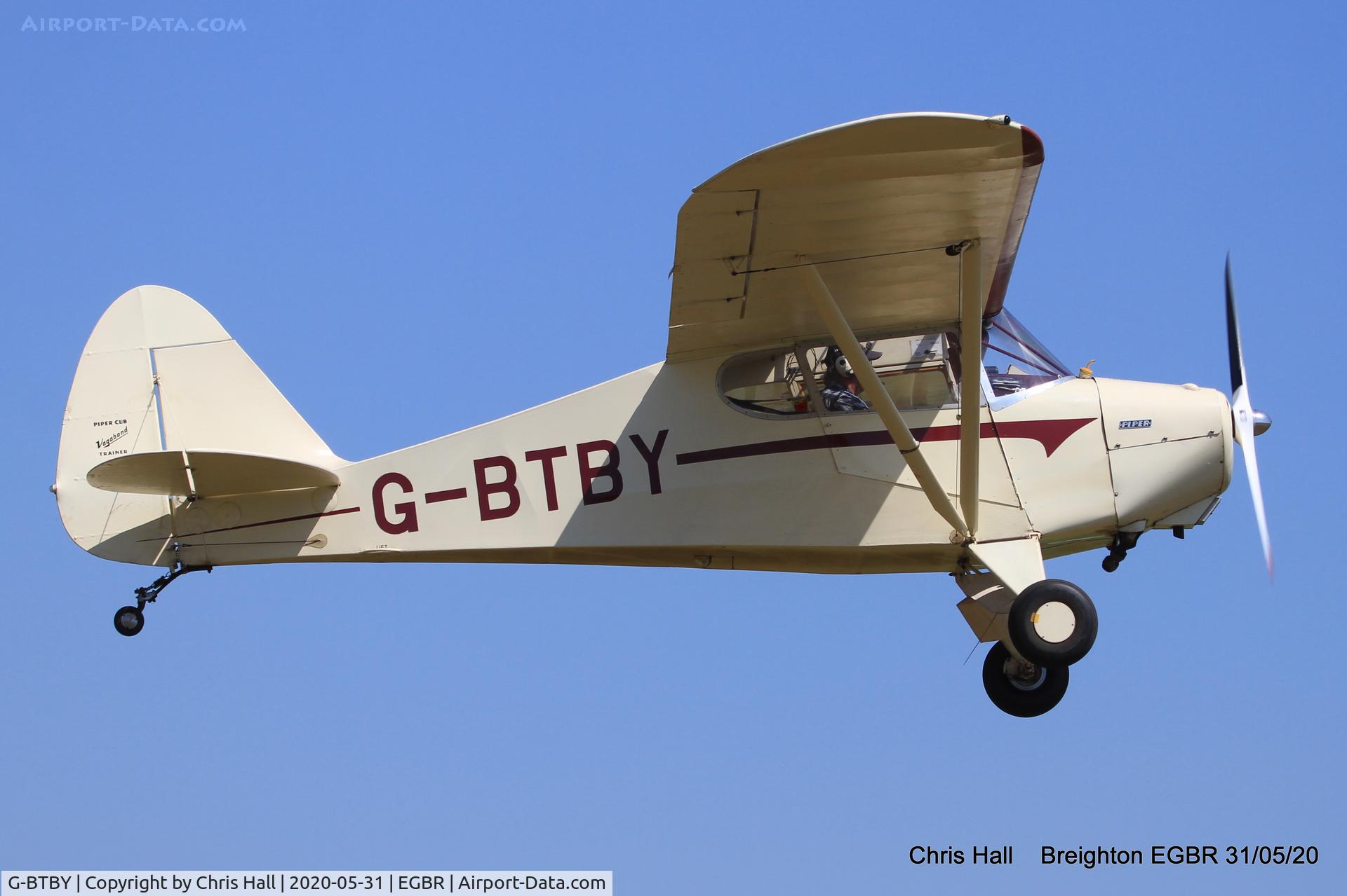 G-BTBY, 1948 Piper PA-17 Vagabond C/N 17-195, Breighton