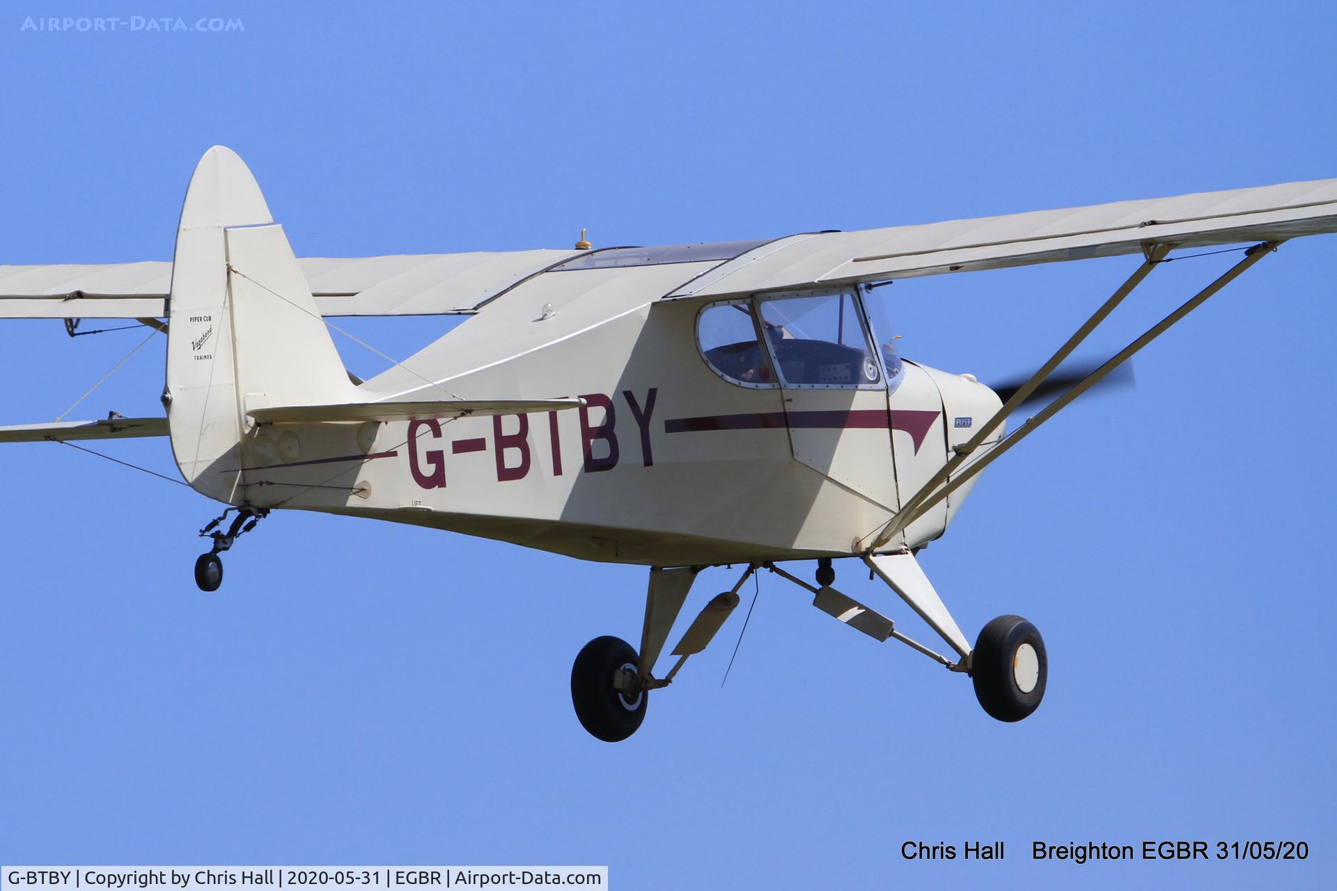 G-BTBY, 1948 Piper PA-17 Vagabond C/N 17-195, Breighton
