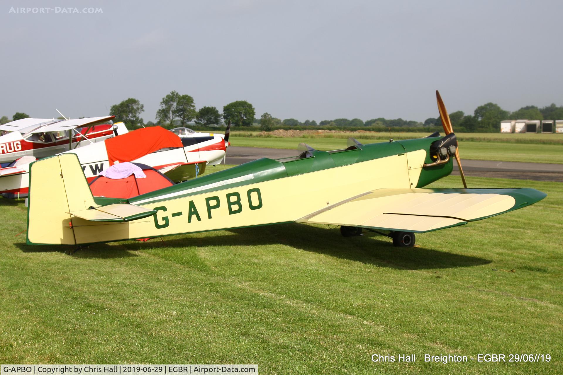 G-APBO, 1960 Druine D-5 Turbi C/N PFA 229, Breighton