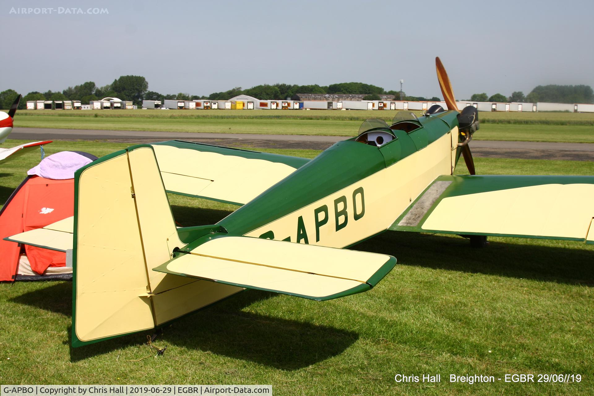 G-APBO, 1960 Druine D-5 Turbi C/N PFA 229, Breighton
