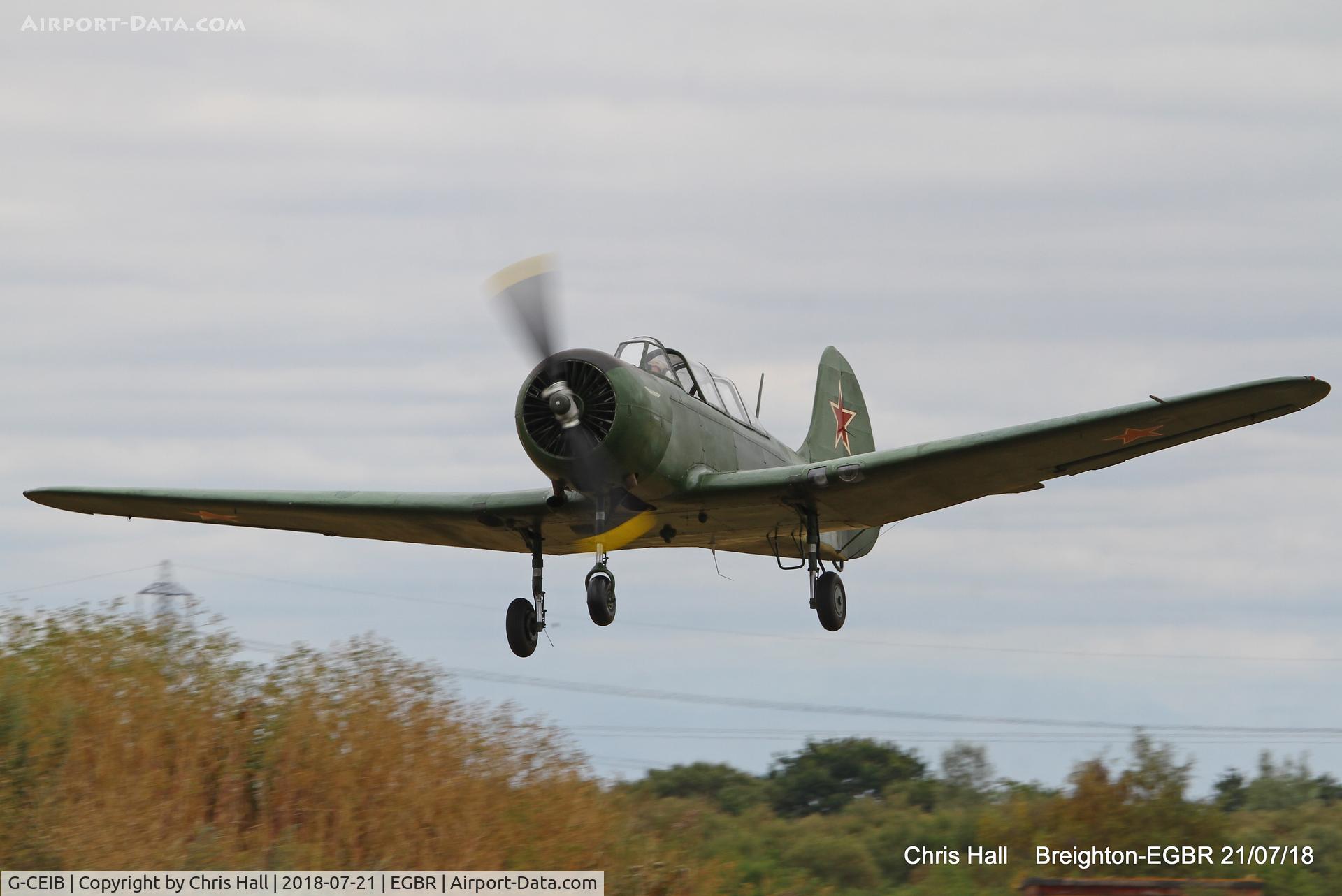 G-CEIB, 1958 Yakovlev Yak-18A C/N 1160403, Breighton