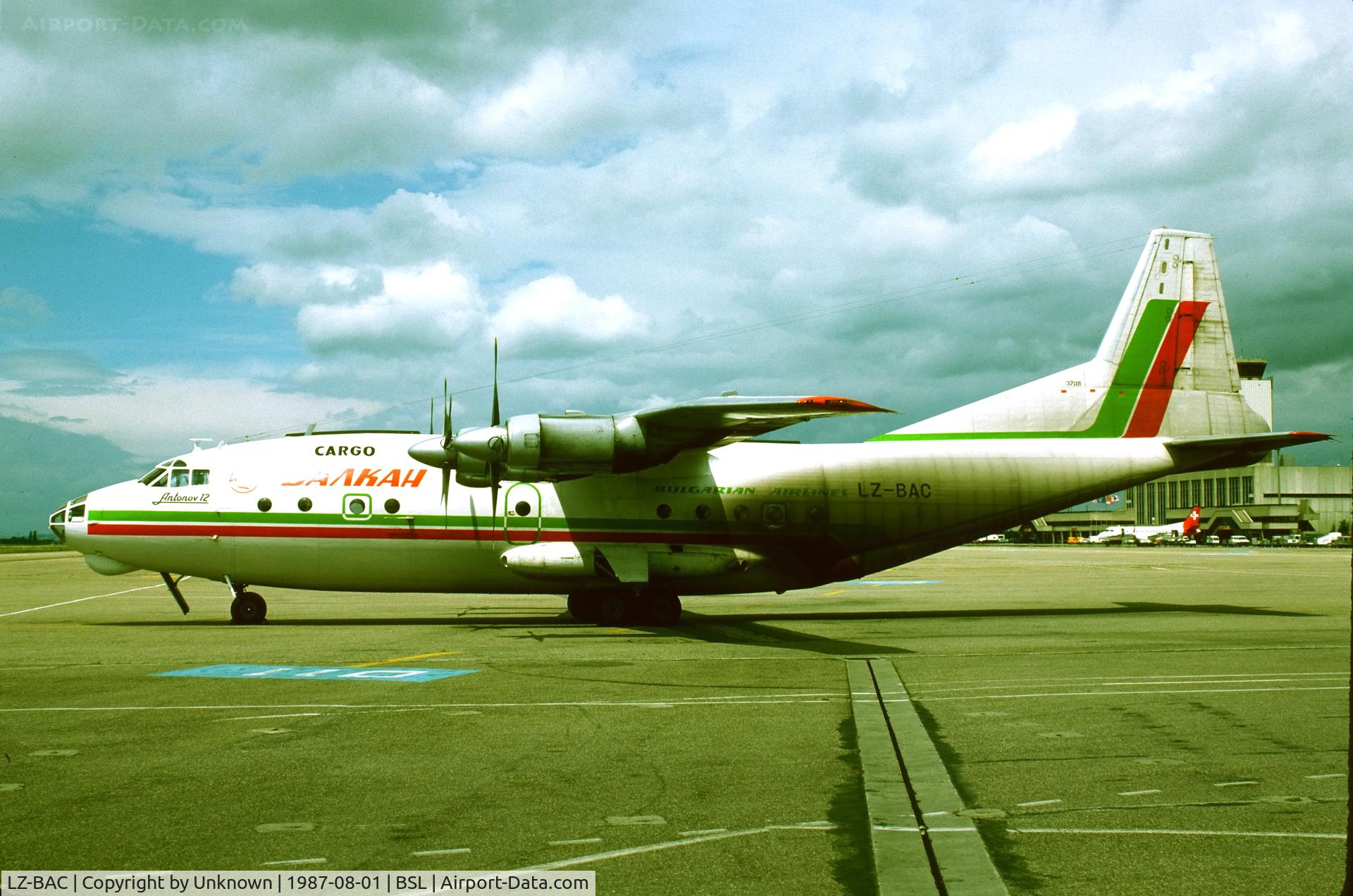 LZ-BAC, 1965 Antonov An-12B C/N 6343708, Basel 8.87