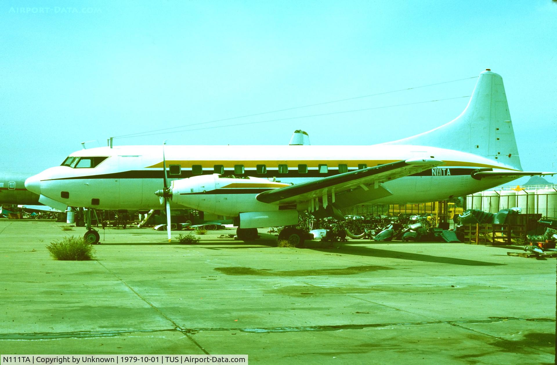 N111TA, 1966 Convair 640-340D C/N 104, Tuscon 10.1979