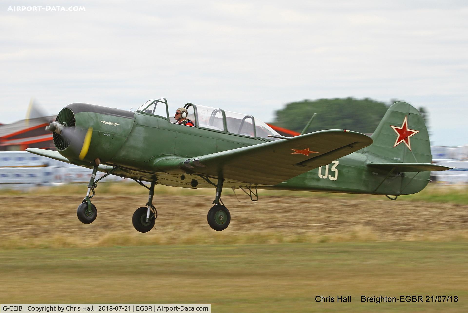 G-CEIB, 1958 Yakovlev Yak-18A C/N 1160403, Breighton