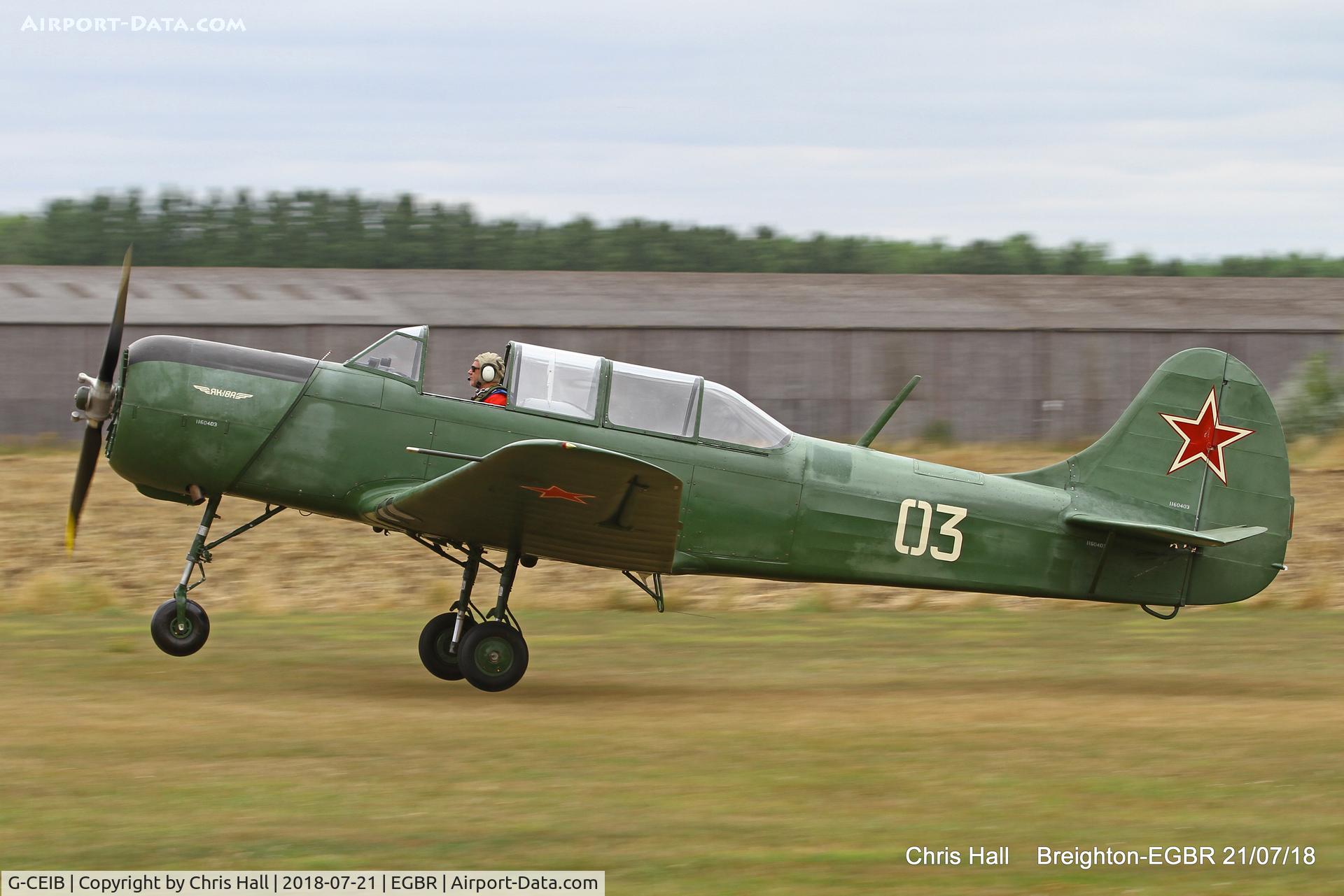 G-CEIB, 1958 Yakovlev Yak-18A C/N 1160403, Breighton