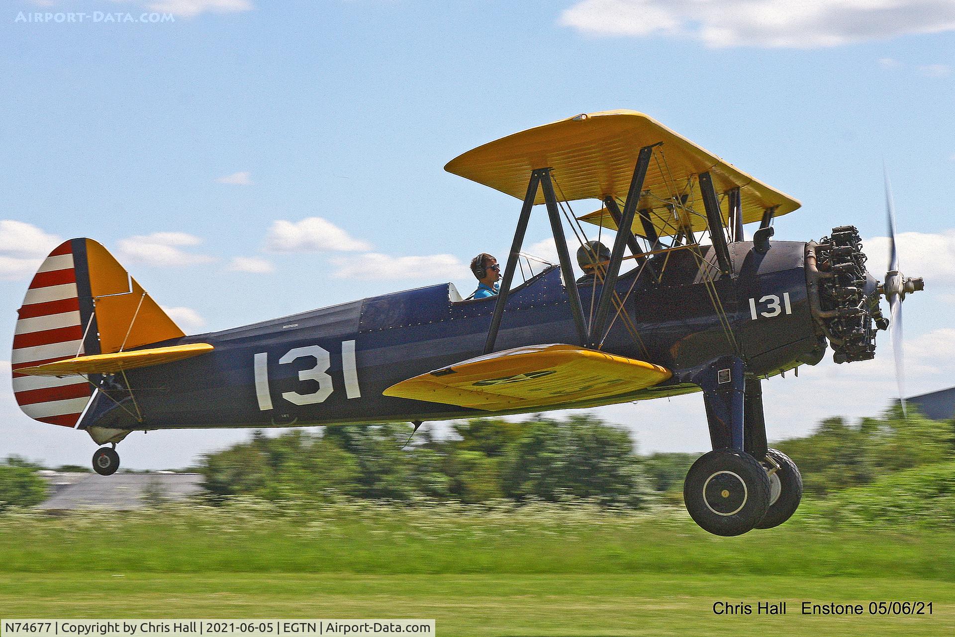N74677, 1943 Boeing A75N1(PT17) C/N 75-7875, Enstone