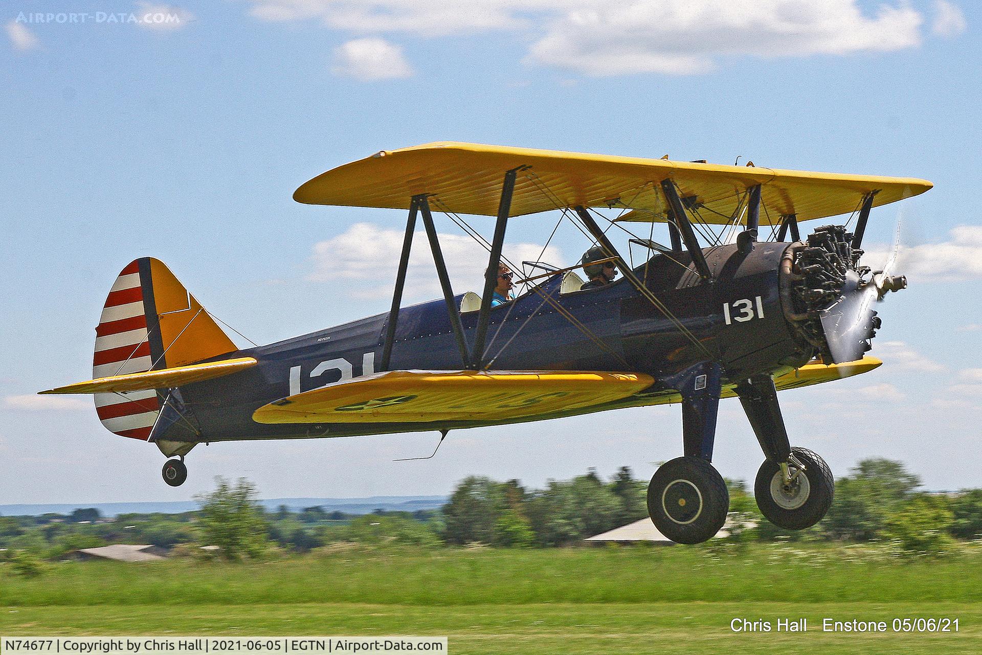 N74677, 1943 Boeing A75N1(PT17) C/N 75-7875, Enstone