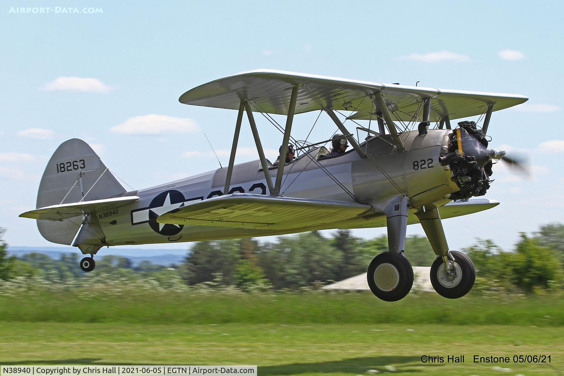 N38940, 1941 Boeing A75N1(PT17) C/N 75-1822, Enstone