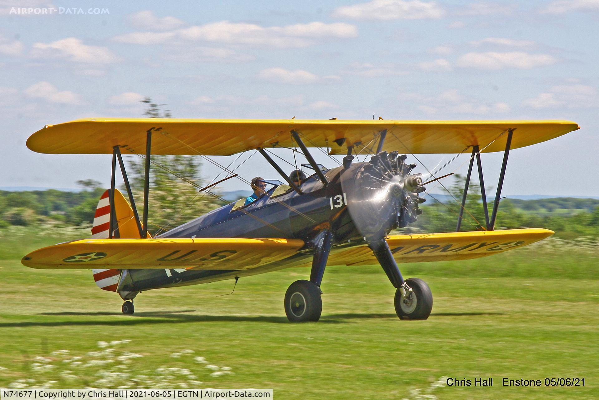 N74677, 1943 Boeing A75N1(PT17) C/N 75-7875, Enstone