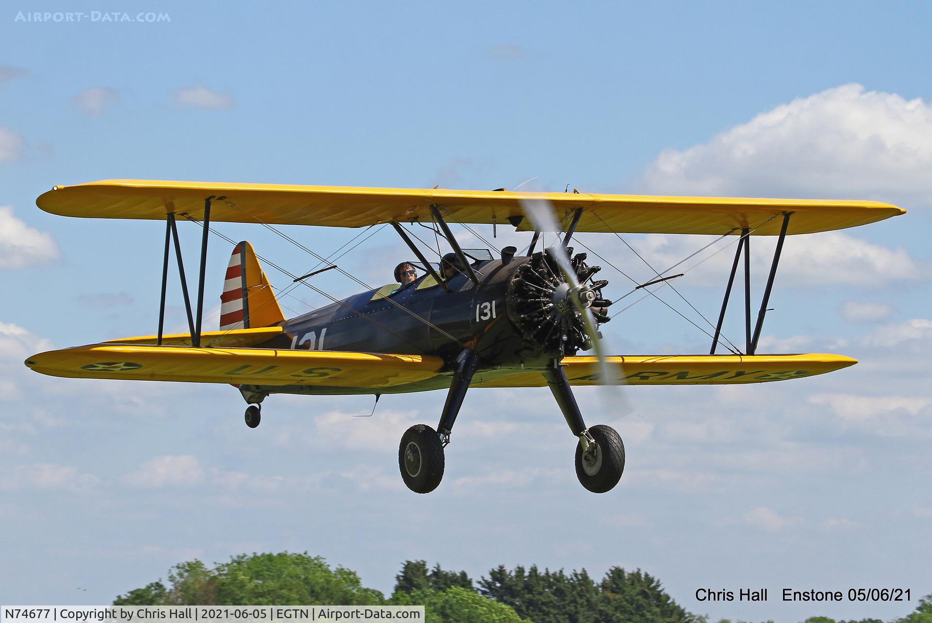 N74677, 1943 Boeing A75N1(PT17) C/N 75-7875, Enstone