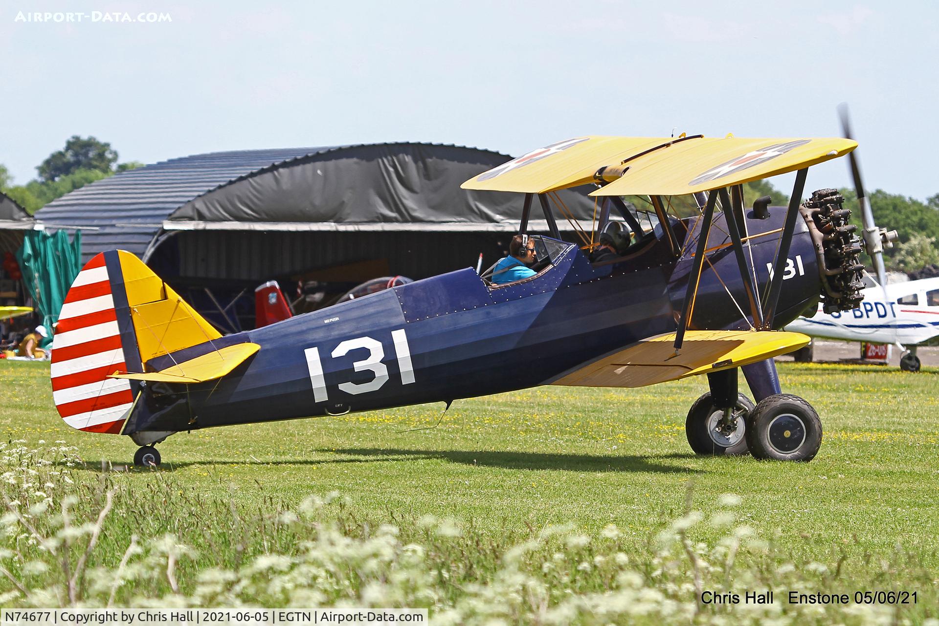 N74677, 1943 Boeing A75N1(PT17) C/N 75-7875, Enstone