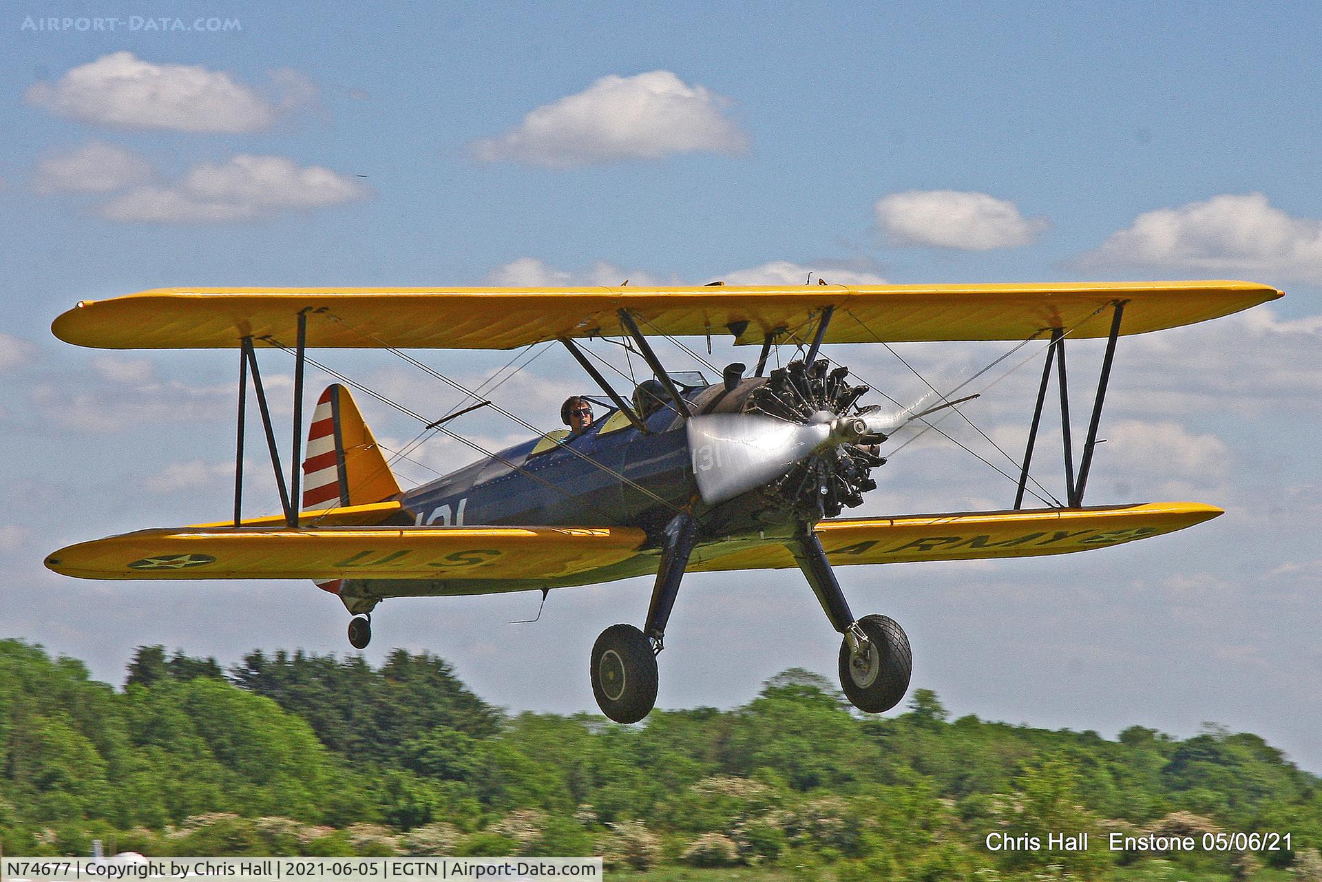 N74677, 1943 Boeing A75N1(PT17) C/N 75-7875, Enstone