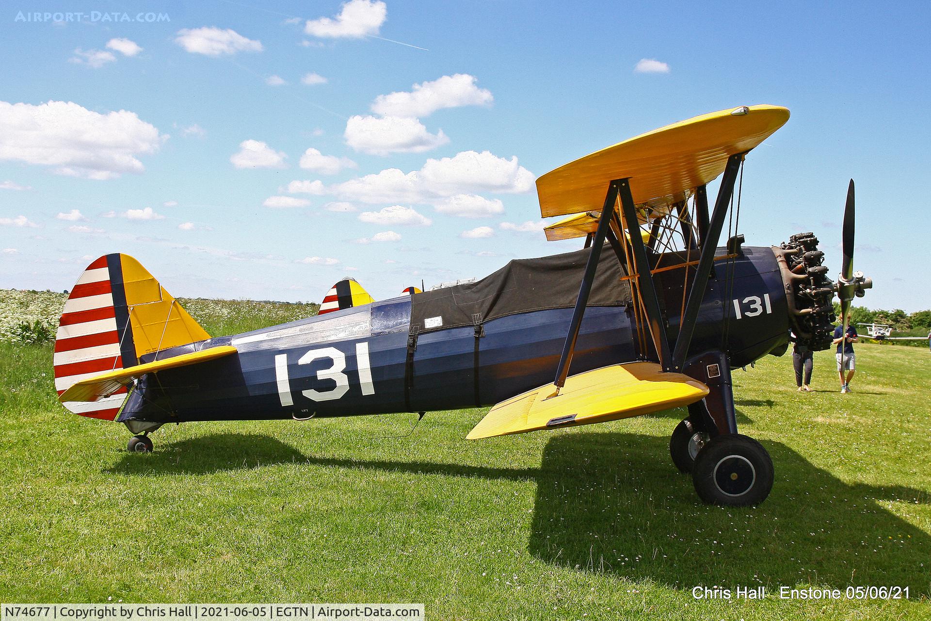N74677, 1943 Boeing A75N1(PT17) C/N 75-7875, Enstone