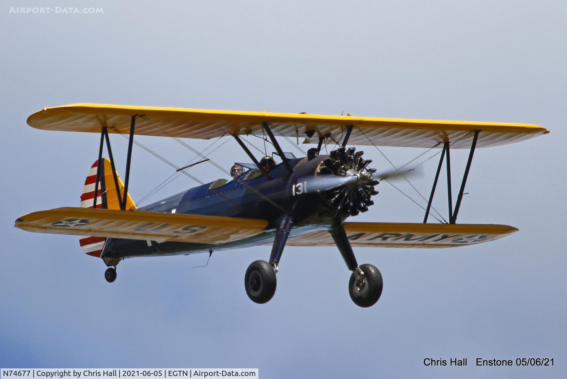 N74677, 1943 Boeing A75N1(PT17) C/N 75-7875, Enstone