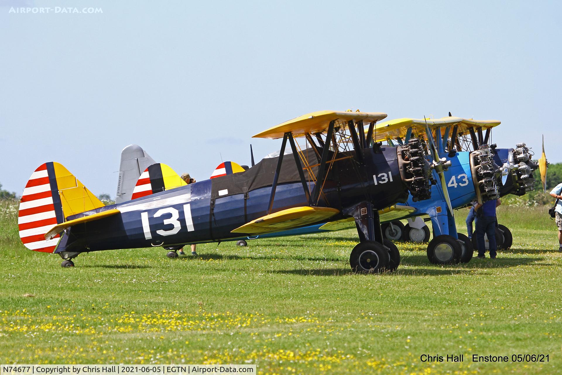 N74677, 1943 Boeing A75N1(PT17) C/N 75-7875, Enstone