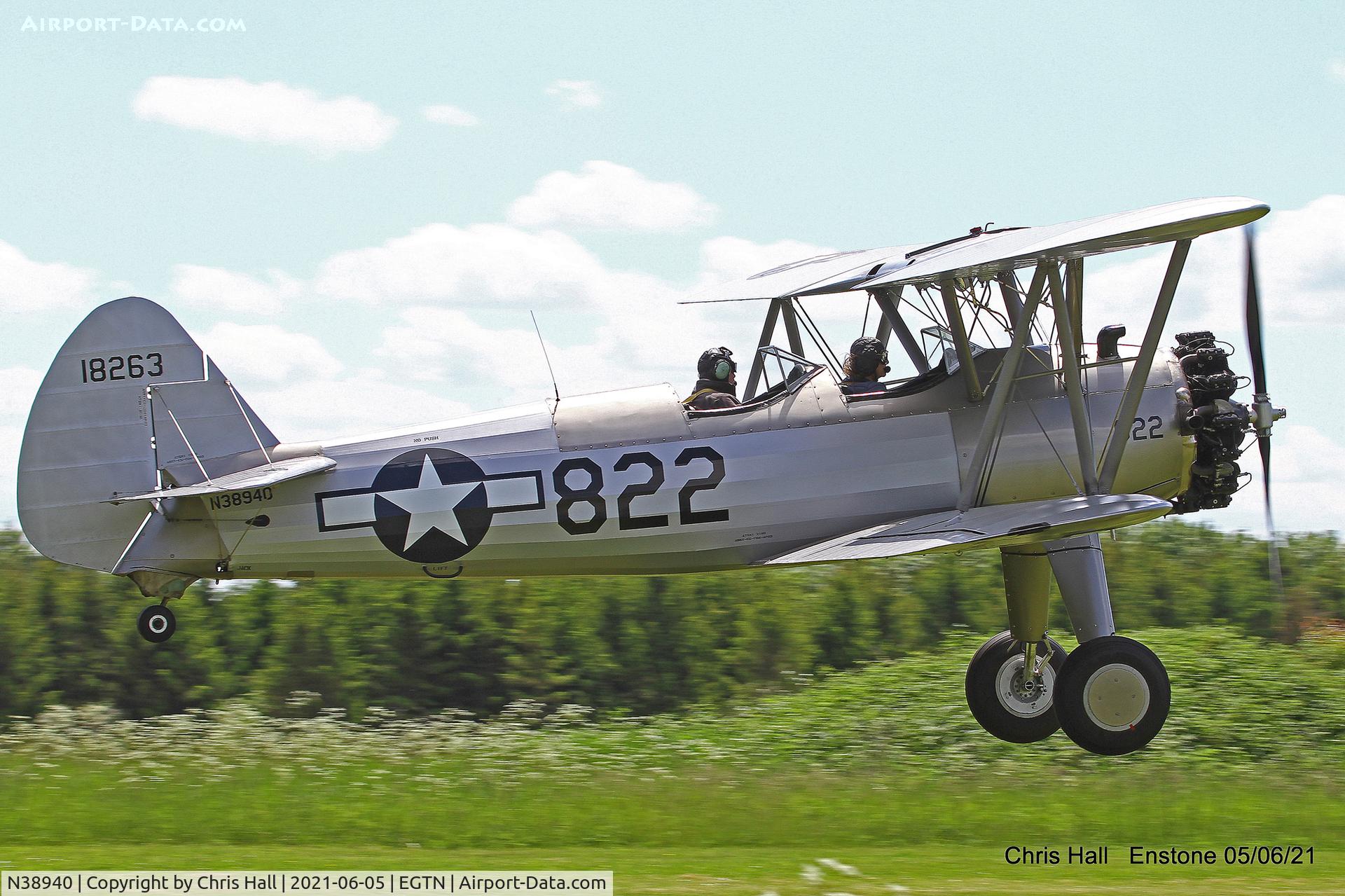 N38940, 1941 Boeing A75N1(PT17) C/N 75-1822, Enstone