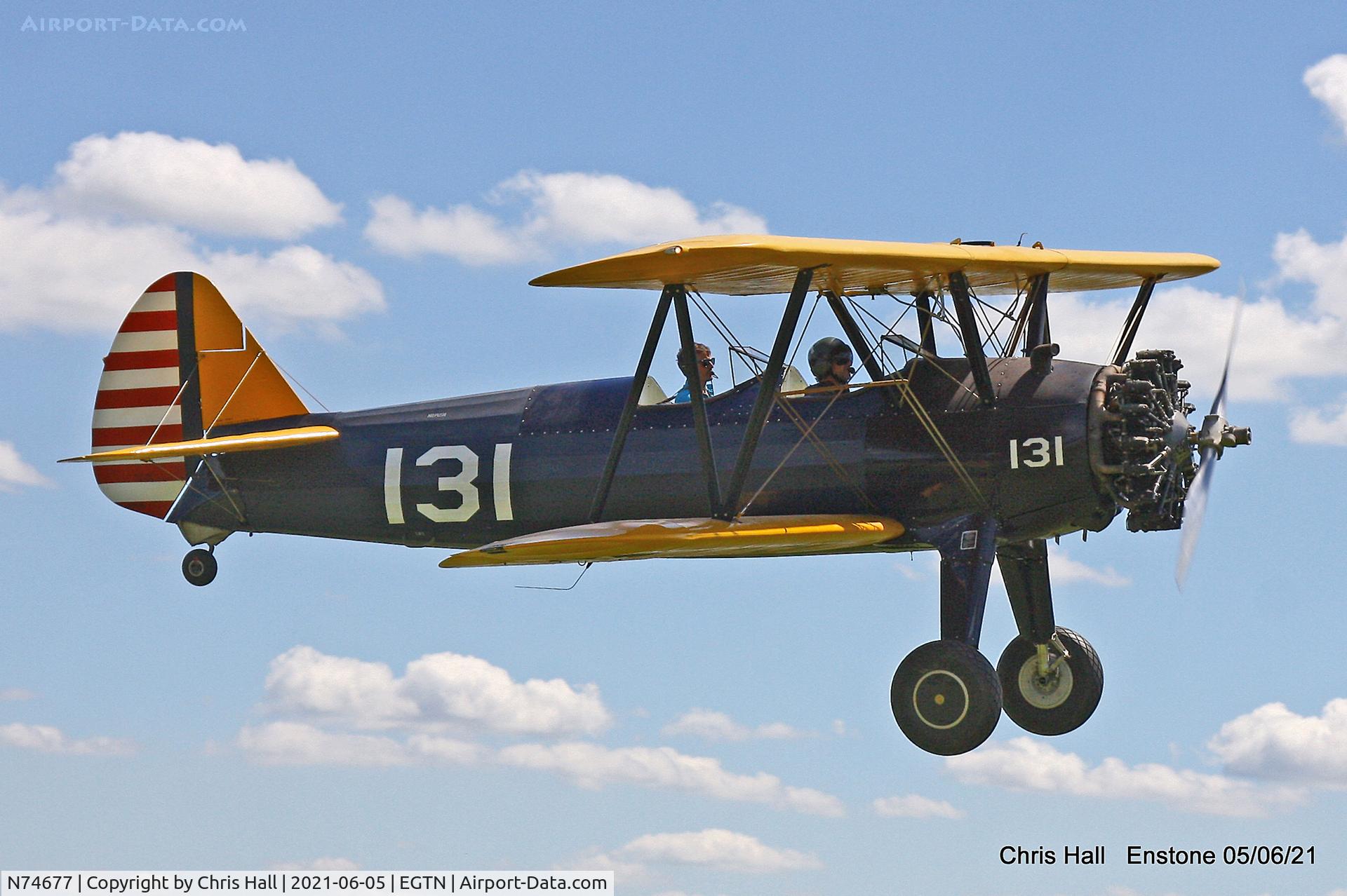 N74677, 1943 Boeing A75N1(PT17) C/N 75-7875, Enstone
