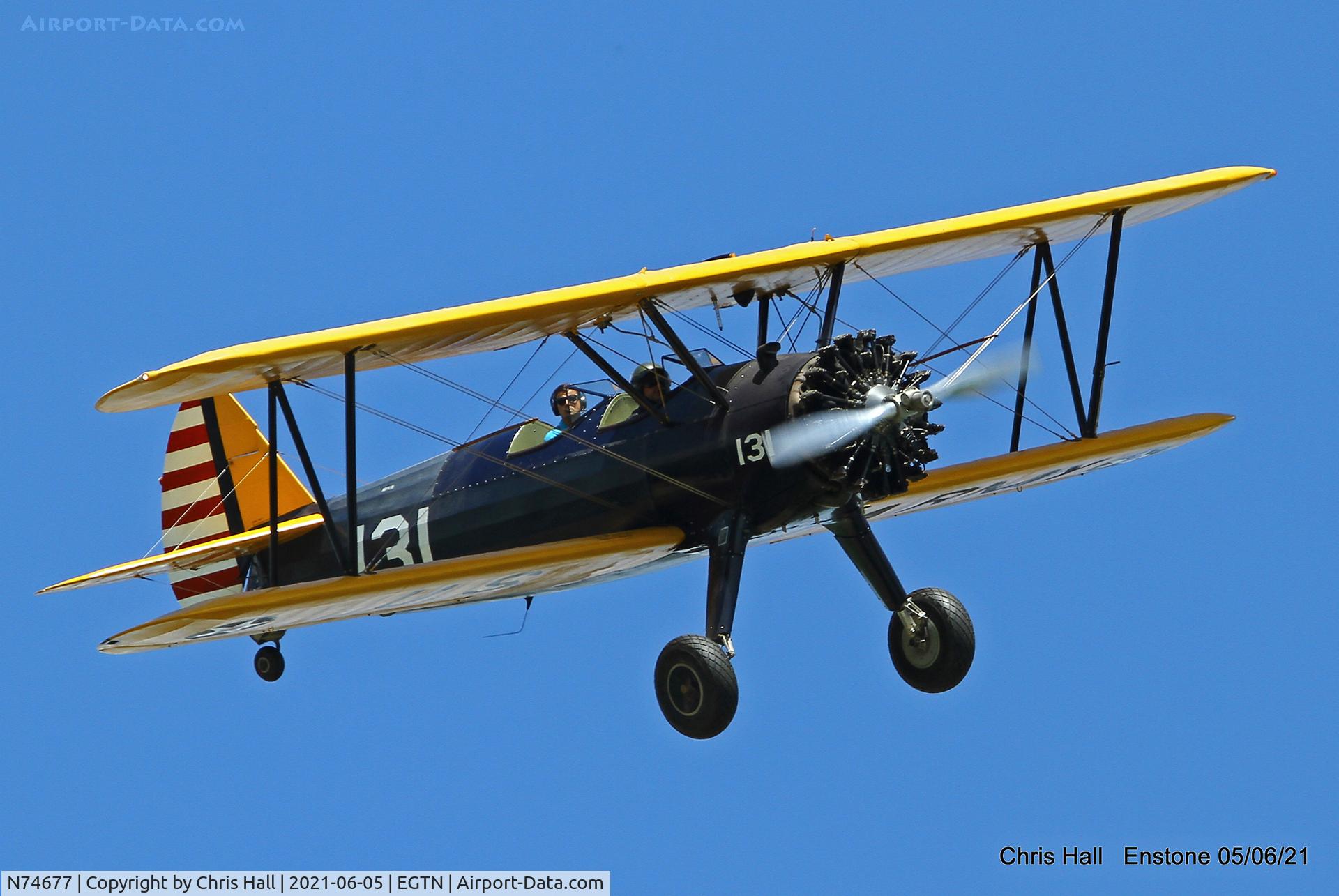 N74677, 1943 Boeing A75N1(PT17) C/N 75-7875, Enstone