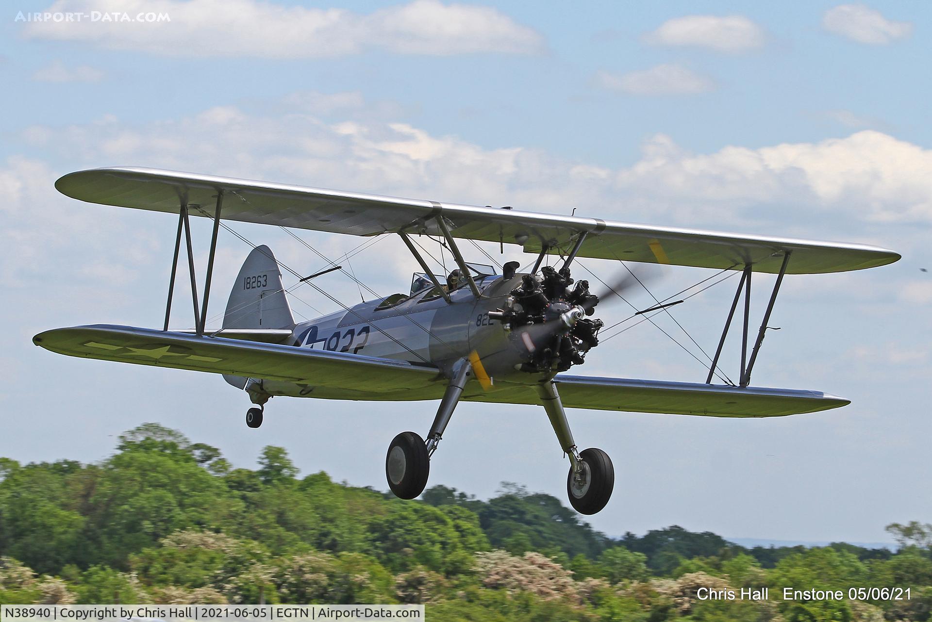 N38940, 1941 Boeing A75N1(PT17) C/N 75-1822, Enstone