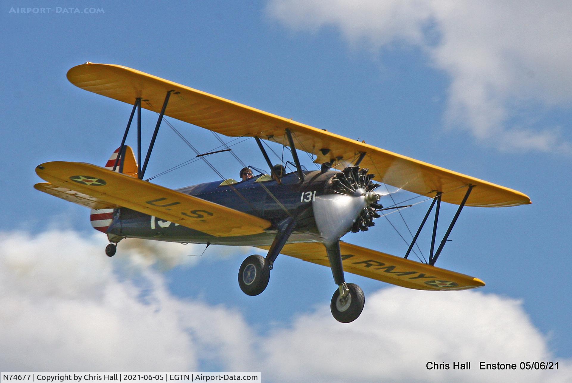 N74677, 1943 Boeing A75N1(PT17) C/N 75-7875, Enstone