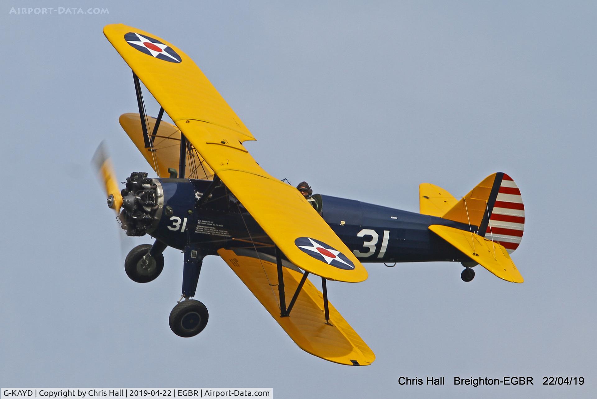 G-KAYD, 1943 Boeing A75N1 (PT-17) C/N 75-4501, Breighton