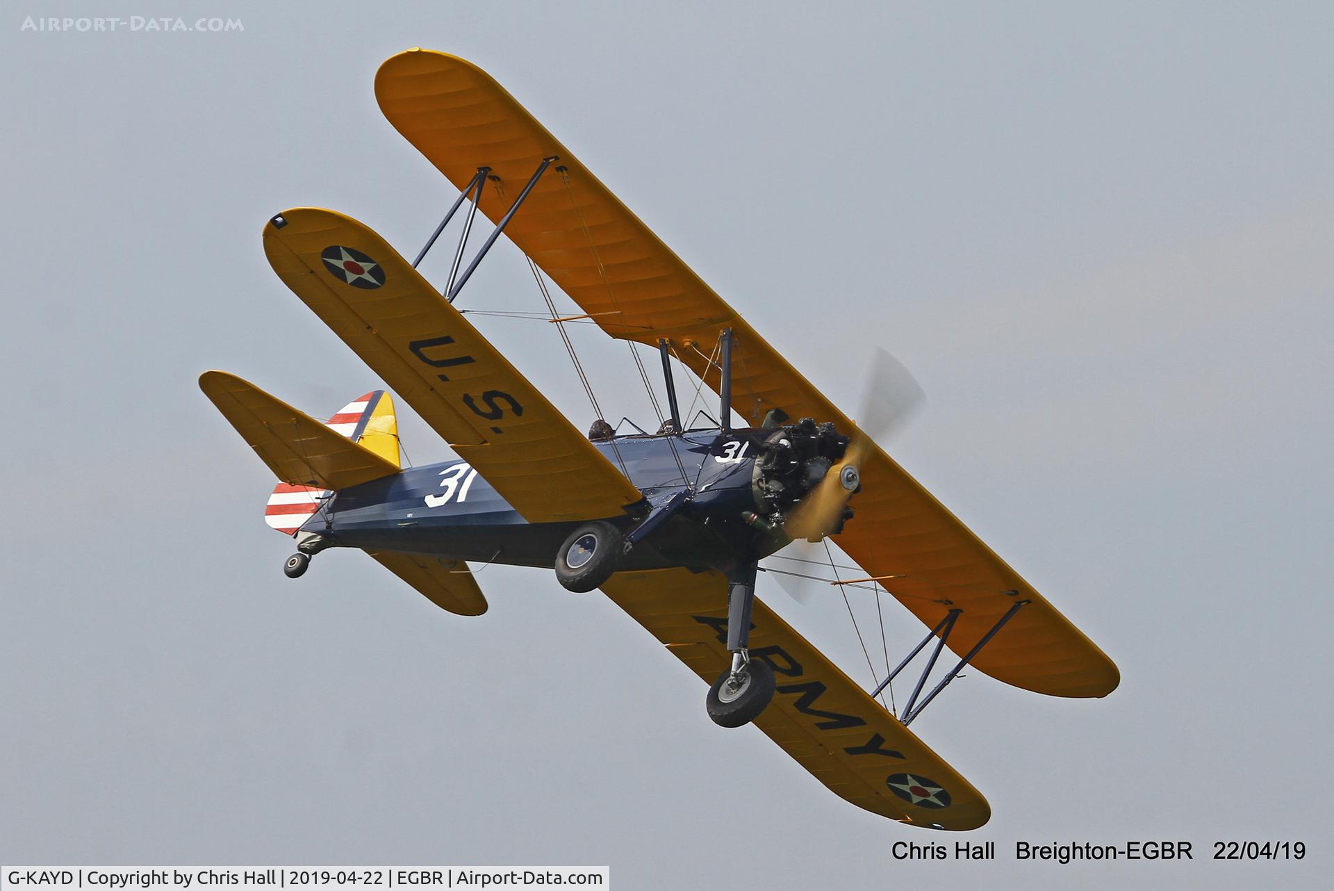 G-KAYD, 1943 Boeing A75N1 (PT-17) C/N 75-4501, Breighton