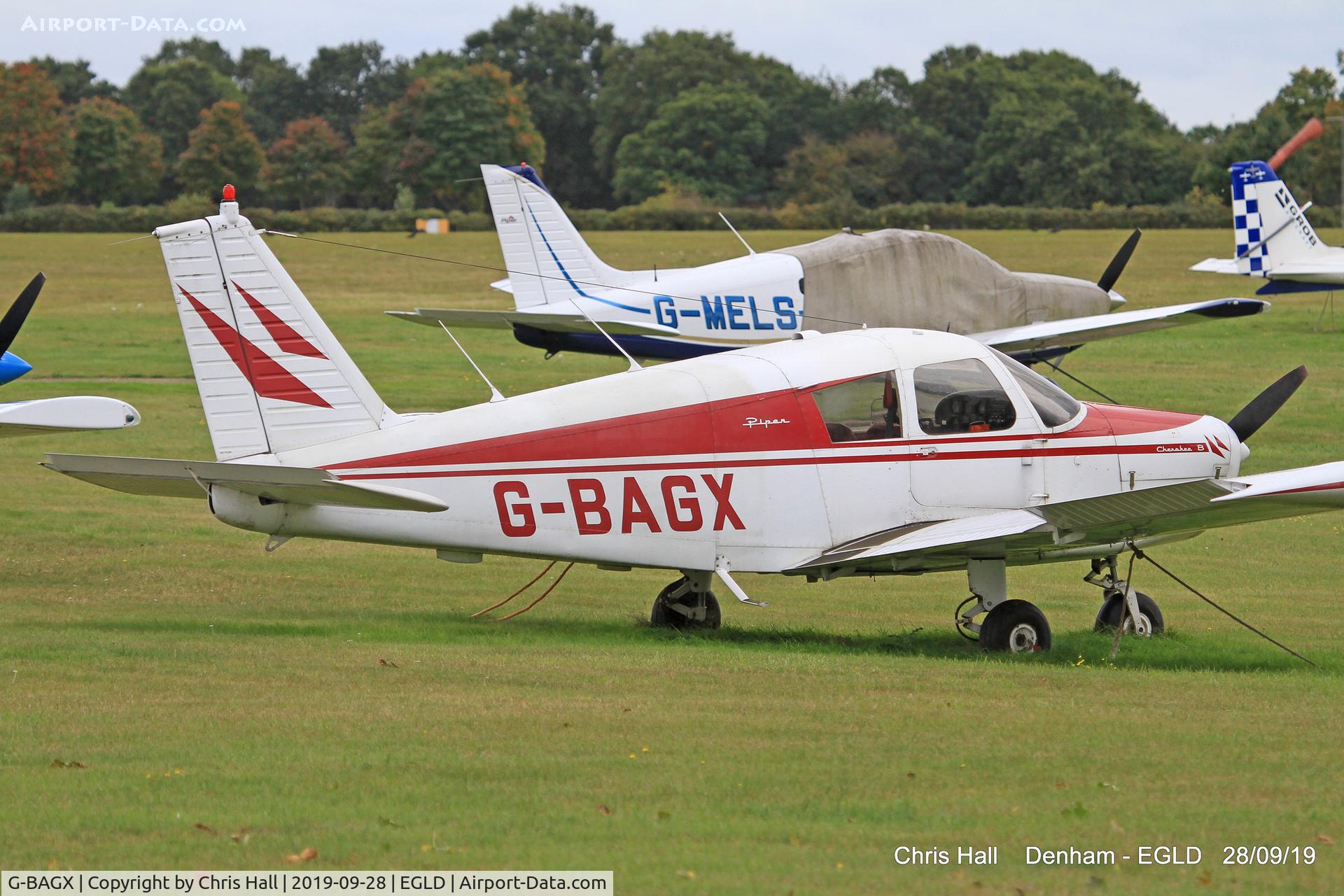 G-BAGX, 1967 Piper PA-28-140 Cherokee C/N 28-23633, Denham