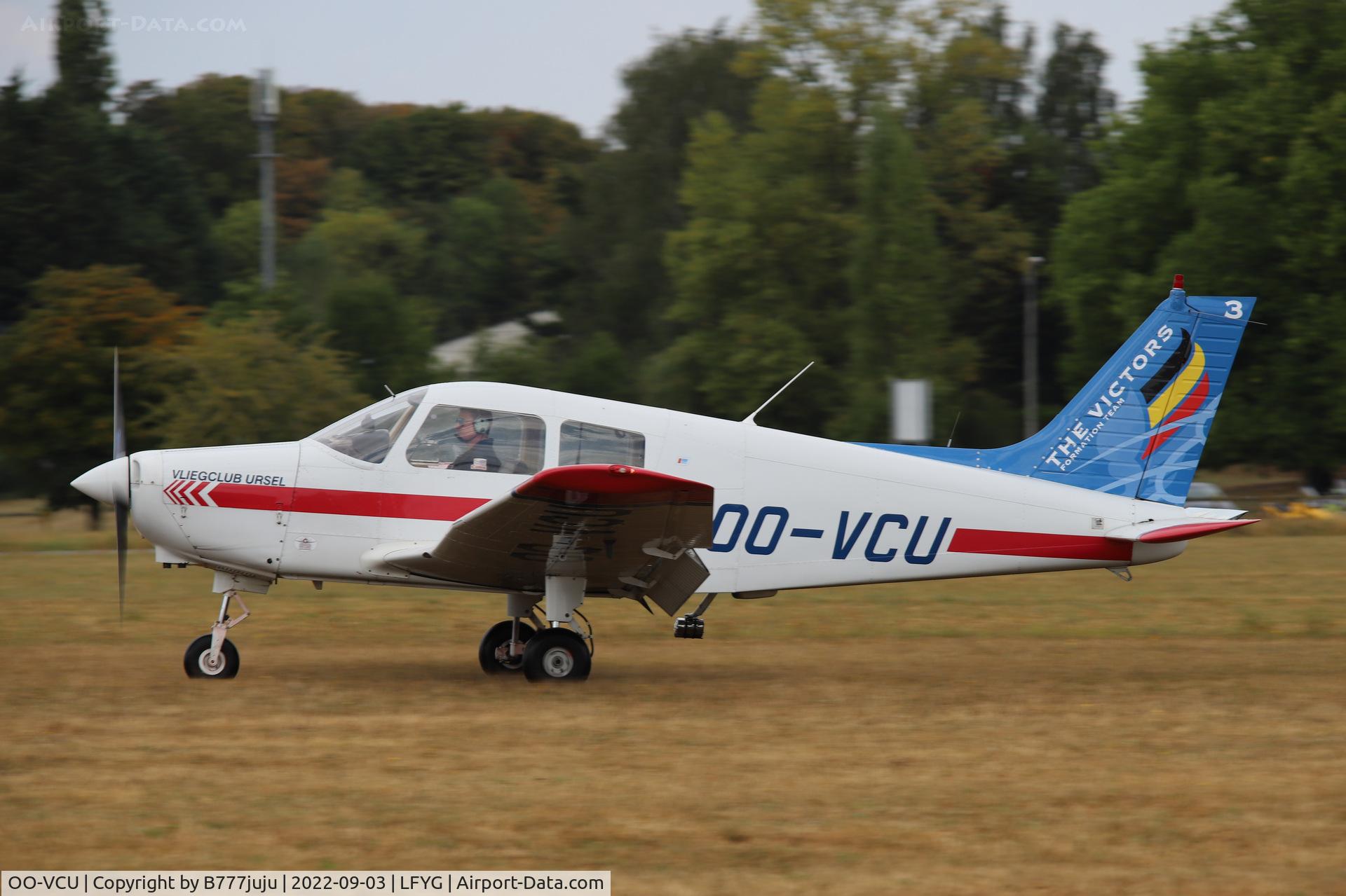 OO-VCU, 1989 Piper PA-28-161 Cadet C/N 2841245, at Cambrai 2022 airshow