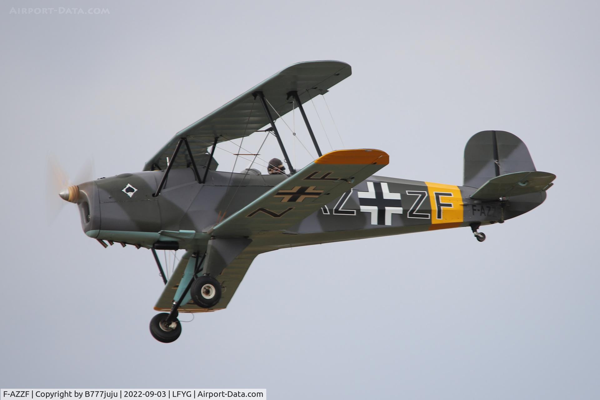 F-AZZF, CASA 1-131E Jungmann C/N 2128, at Cambrai 2022 airshow