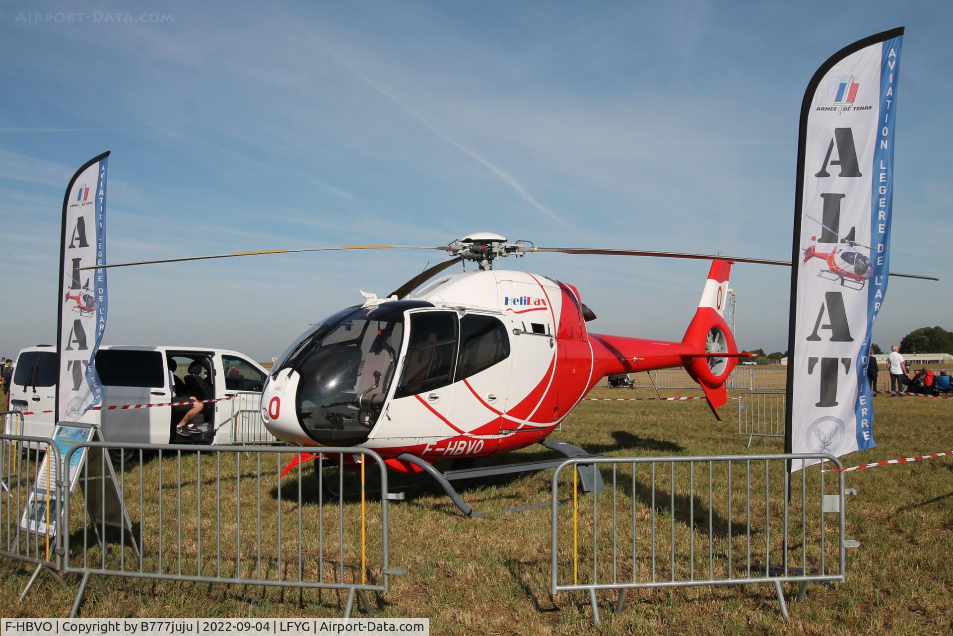 F-HBVO, 2007 Eurocopter EC-120B Colibri C/N 1482, at Cambrai 2022 airshow