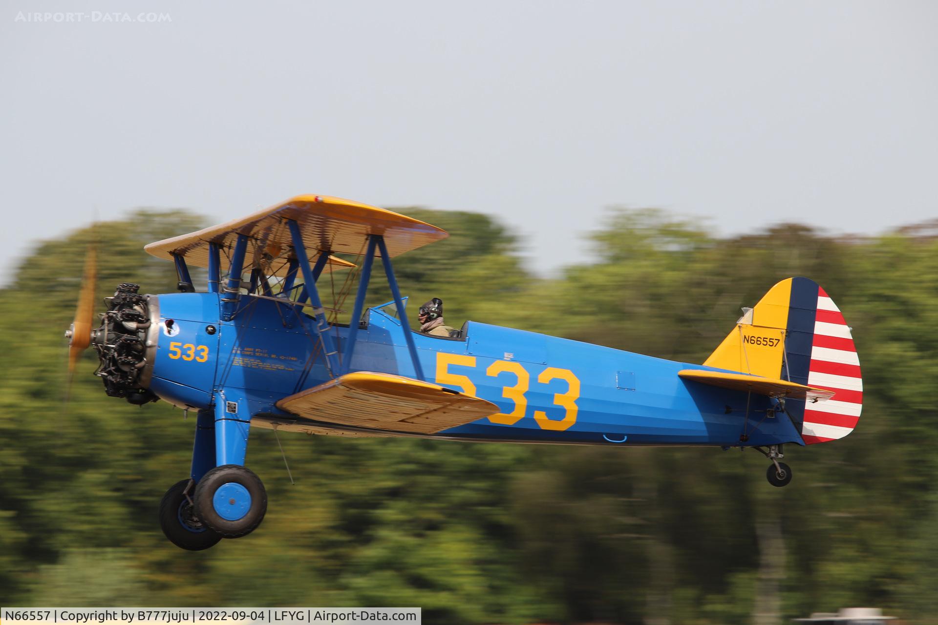 N66557, 1943 Boeing E75 C/N 75-8545, at Cambrai 2022 airshow