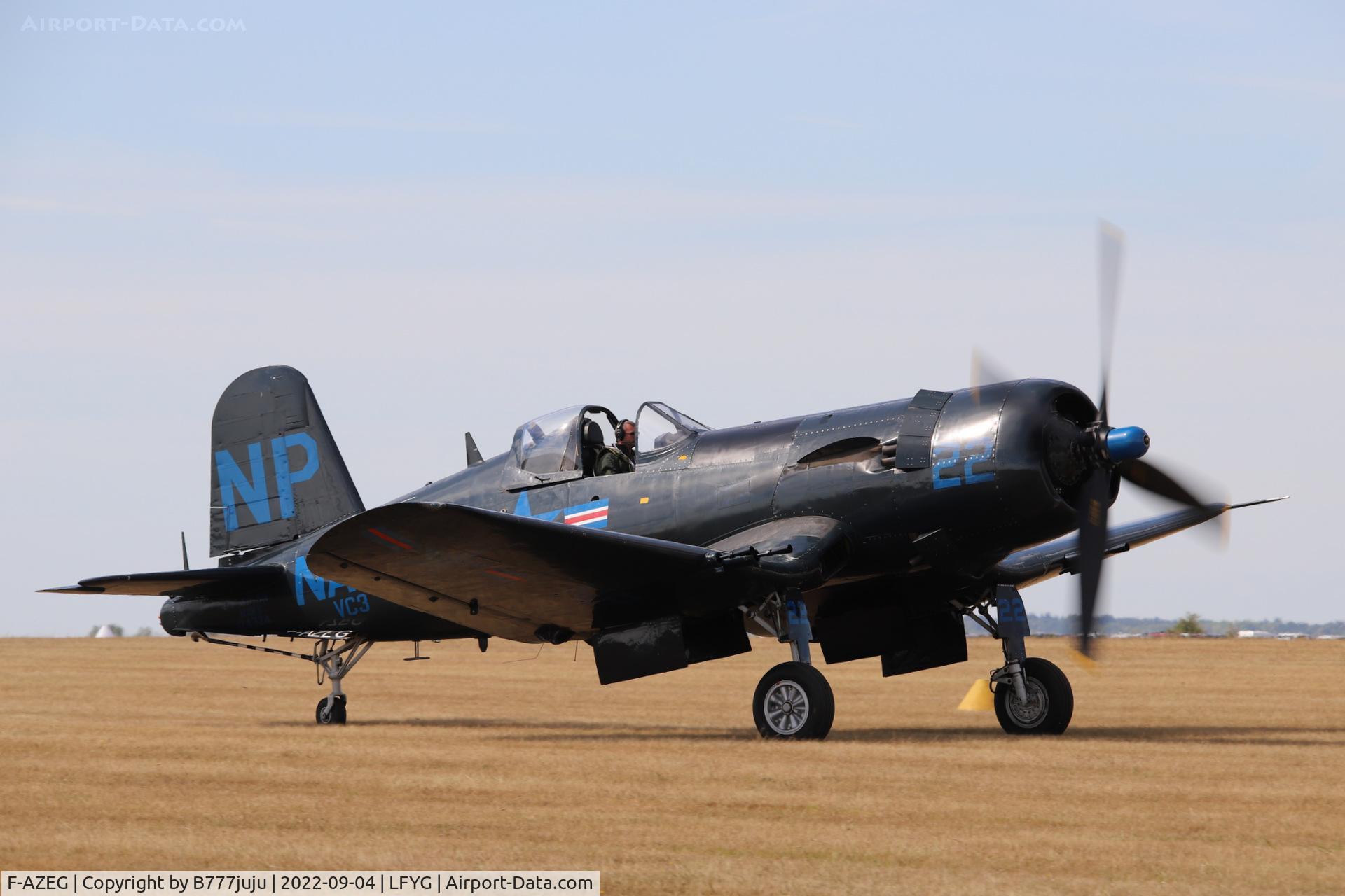 F-AZEG, 1944 Vought F4U-5NL Corsair C/N 124-724, at Cambrai 2022 airshow
