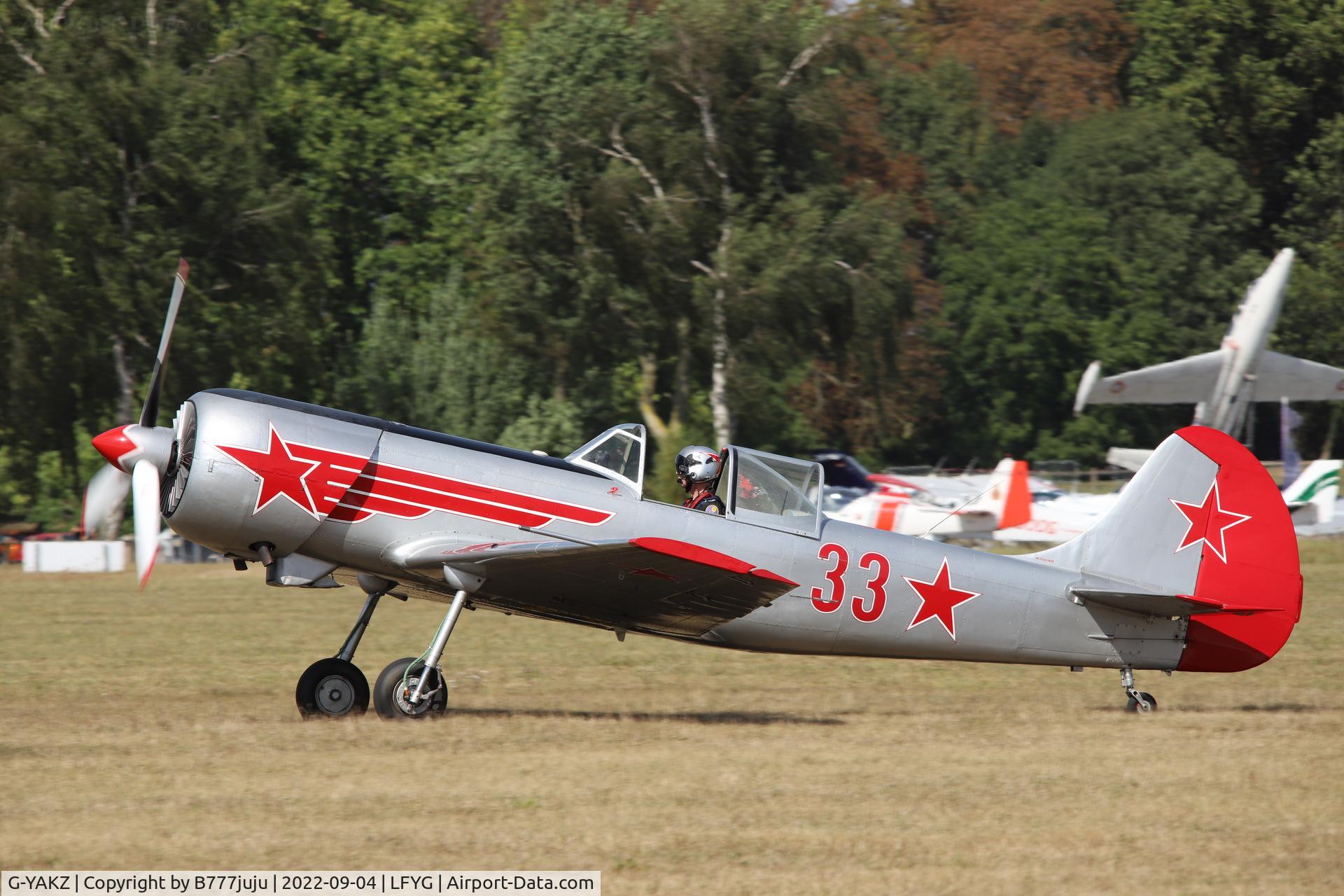 G-YAKZ, 1985 Yakovlev Yak-50 C/N 853206, at Cambrai 2022 airshow