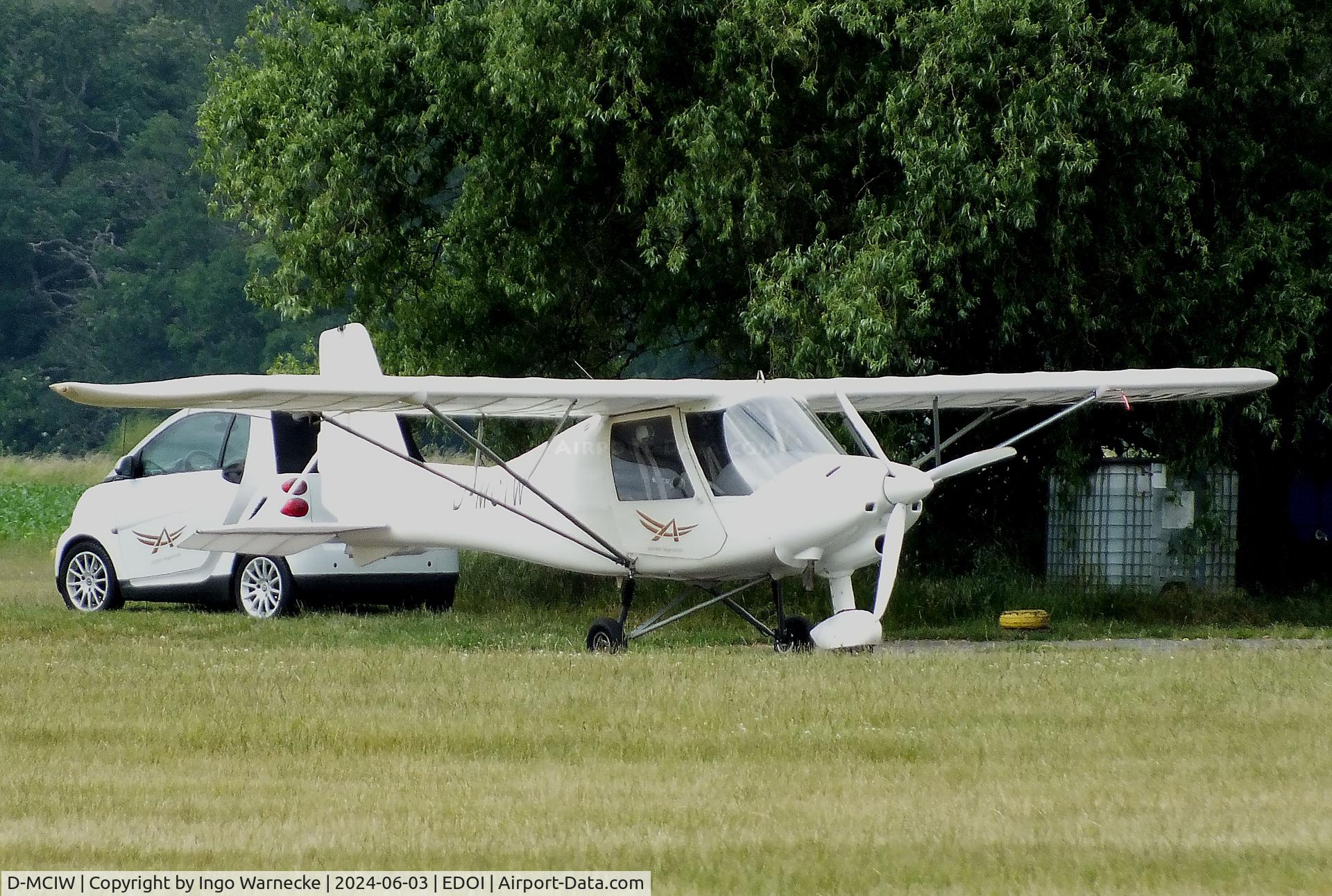 D-MCIW, 2012 Comco Ikarus C42B C/N 1203-7196, Comco Ikarus C42B at Bienenfarm airfield (home of part of the collection of Quax, association for the promotion of historic aircraft e.V.), Paulinenaue