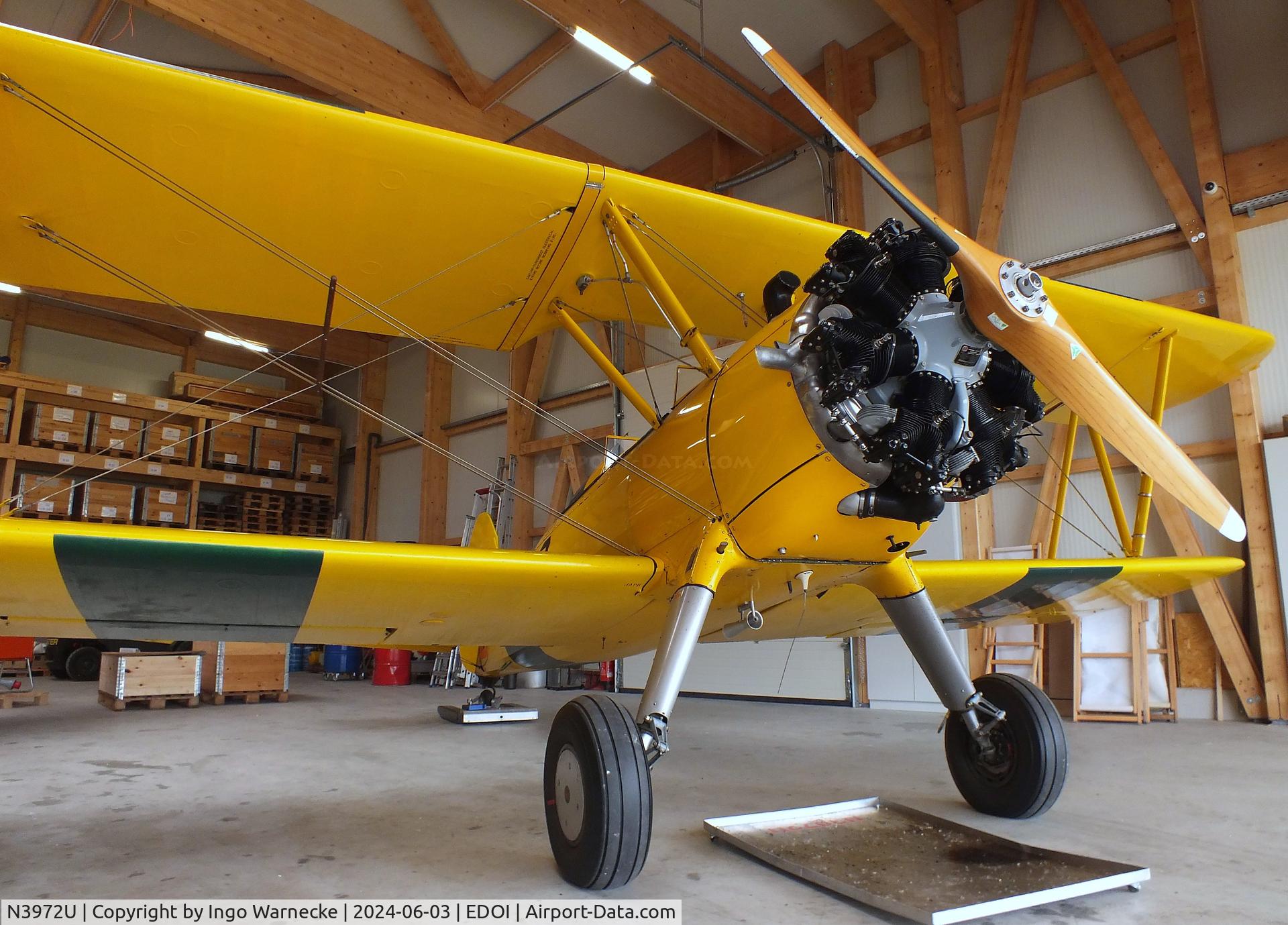 N3972U, Boeing 75 C/N AR-26, Boeing (Stearman) N2S-3 Kaydet (B75N1) at Bienenfarm airfield (home of part of the collection of Quax, association for the promotion of  historic aircraft e.V.), Paulinenaue
