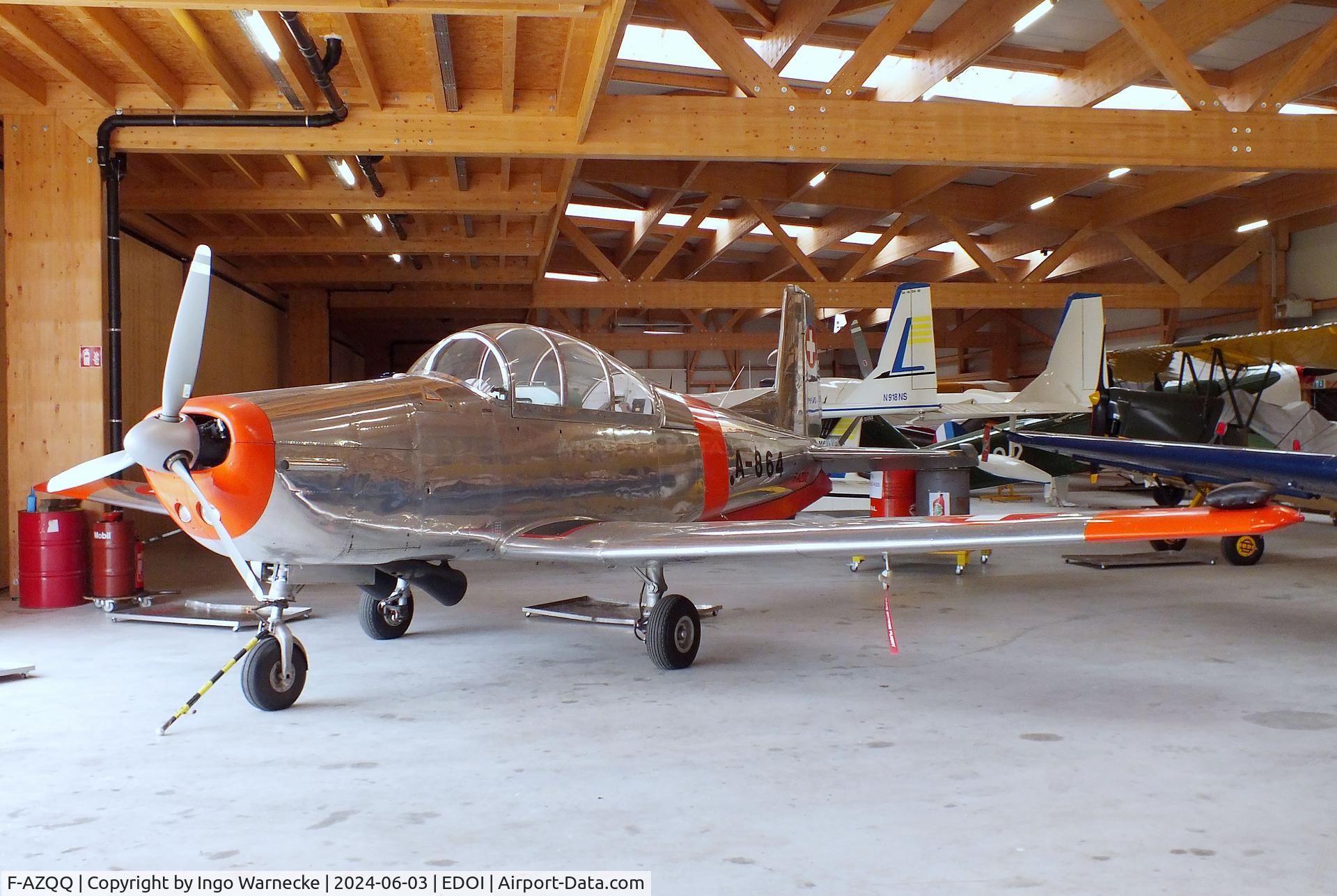 F-AZQQ, 1959 Pilatus P3-05 C/N 502-51, Pilatus P-3-05 at Bienenfarm airfield (home of part of the collection of Quax, association for the promotion of historic aircraft e.V.), Paulinenaue
