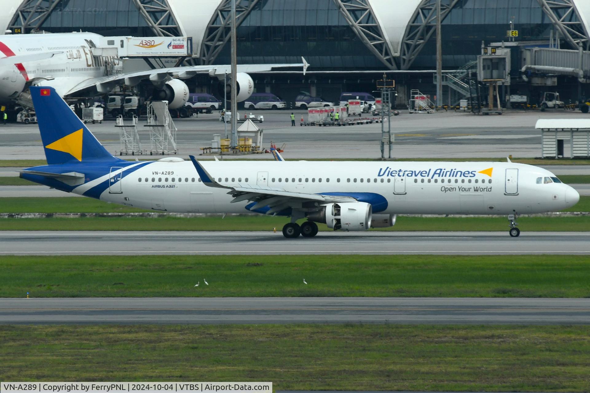 VN-A289, 2014 Airbus A321-211(WL) C/N 6168, Vietravel Airlines A321 landing in BKK