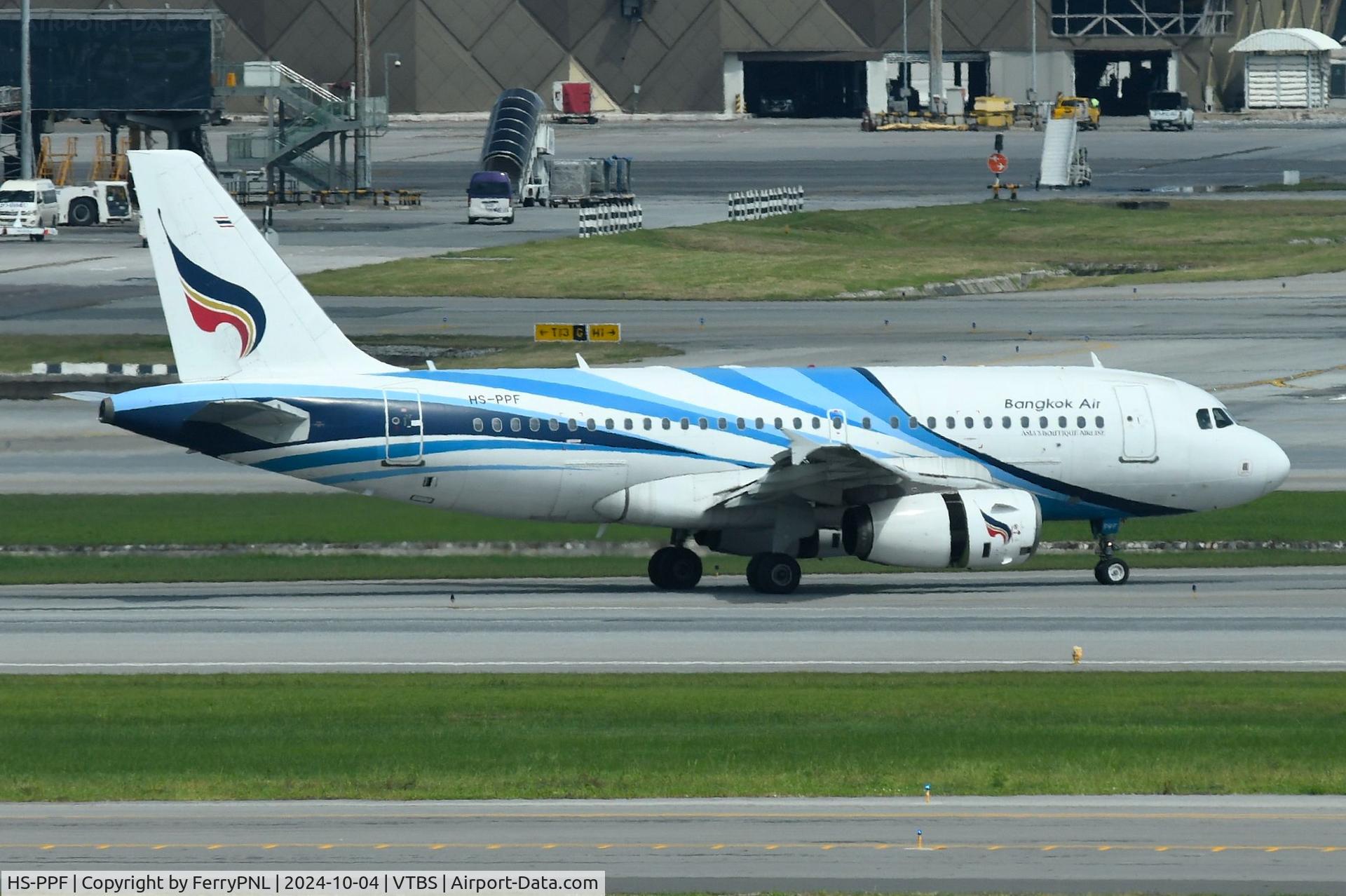 HS-PPF, 2005 Airbus A319-132 C/N 2634, Bangkok Airways A319 vacating the runway