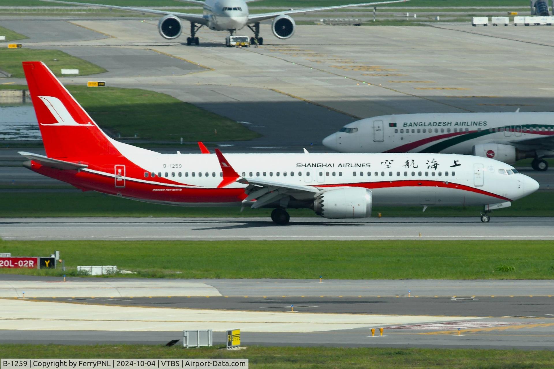 B-1259, 2018 Boeing 737-8 C/N 61627, Shanghai B737Max 8 arriving in BKK