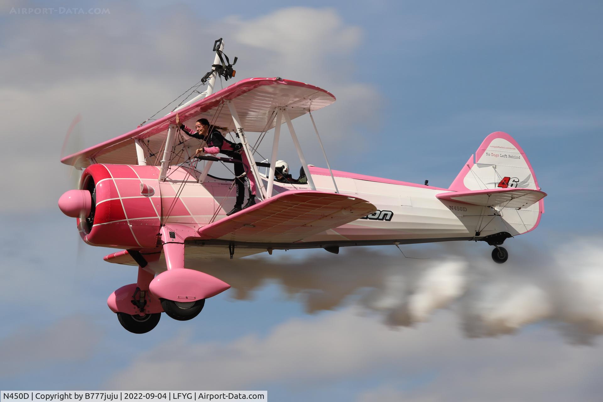 N450D, 1943 Boeing PT-13D Kaydet (E75) C/N 75-5099, at Cambrai 2022 airshow