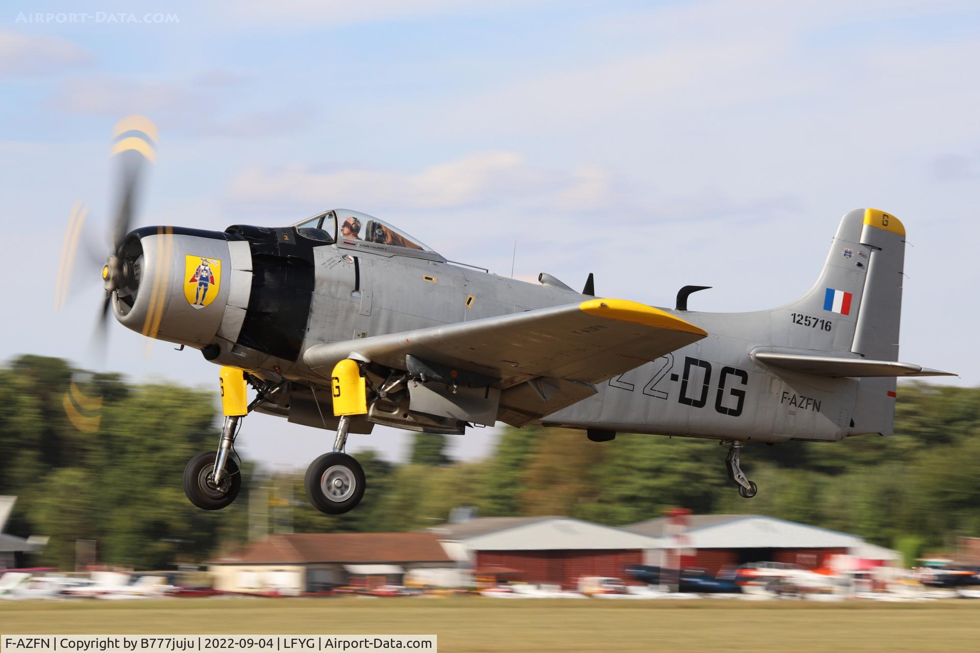 F-AZFN, Douglas AD-4N Skyraider C/N 7609, at Cambrai 2022 airshow