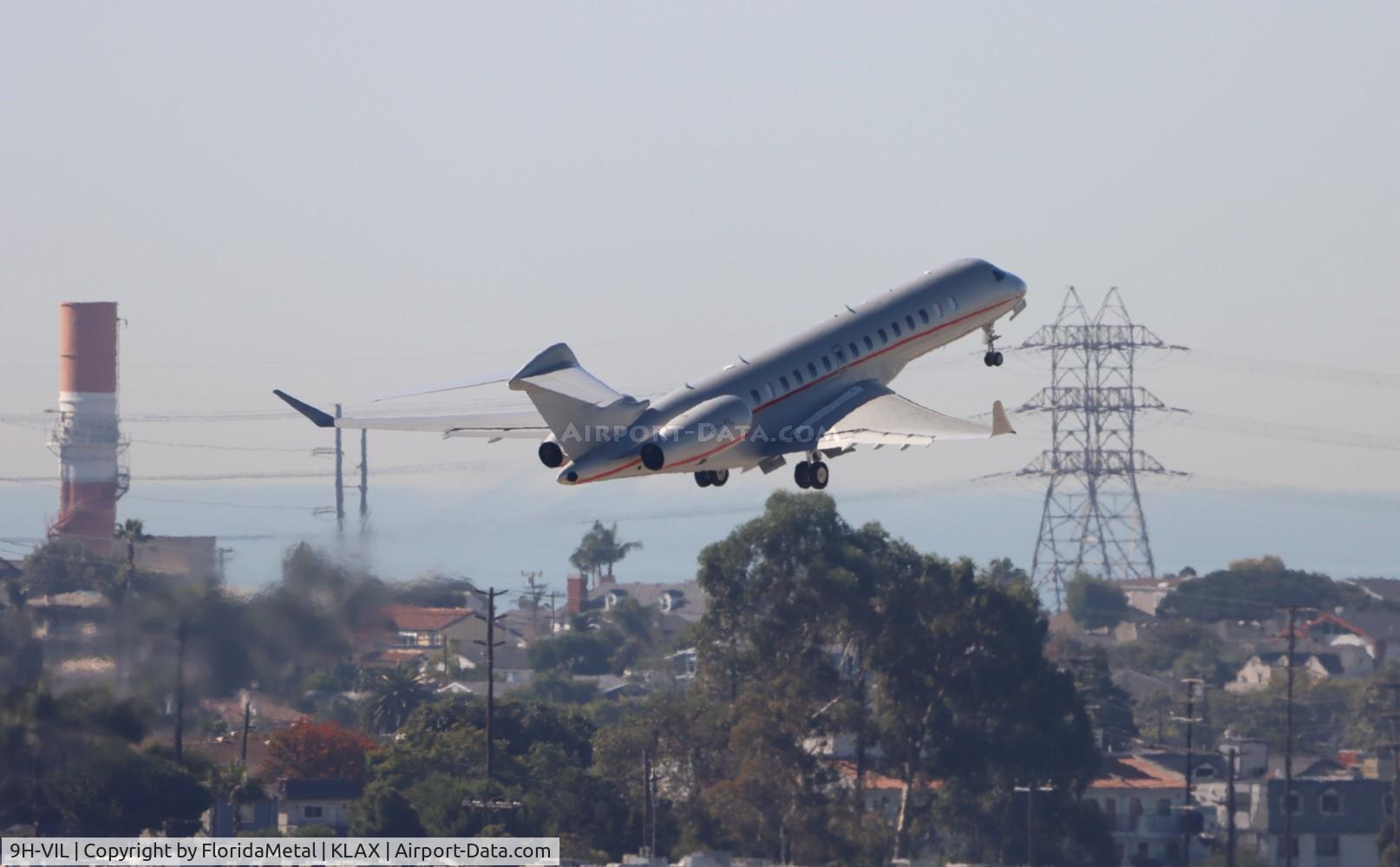 9H-VIL, Bombardier BD-700 2A12 Global C/N 70109, Global 7500 zx lax - ngo, rjgg