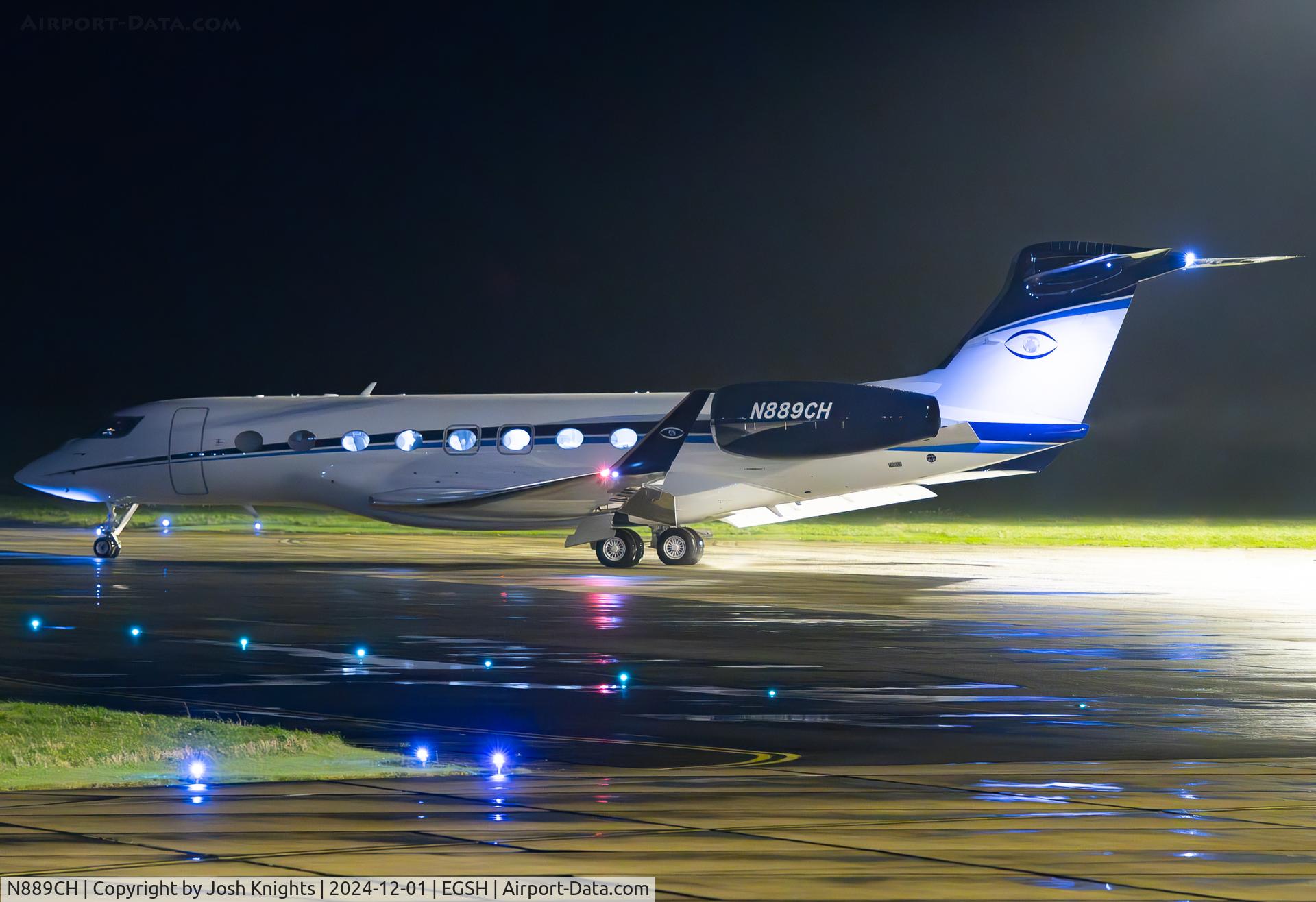 N889CH, 2015 Gulfstream G650 C/N 6118, Taxiing For Departure to KIAD.