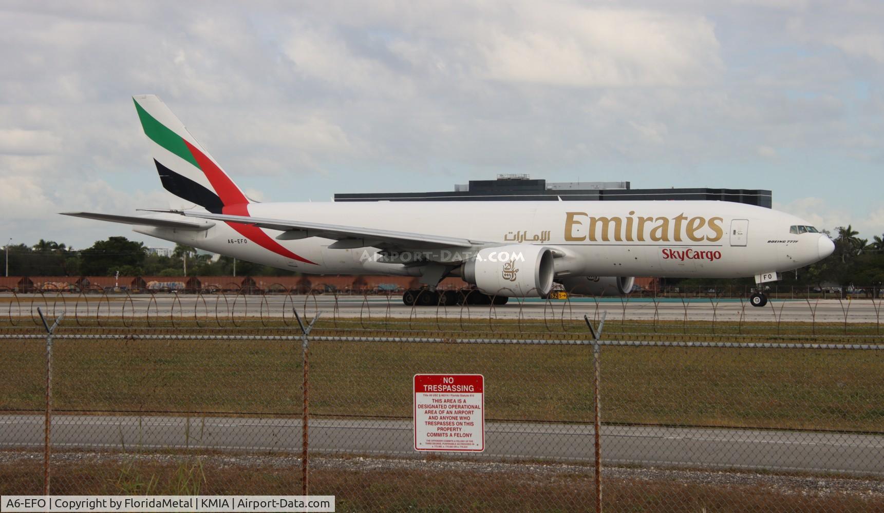 A6-EFO, 2014 Boeing 777-F1H C/N 42233, UAE 777-200LRF zx mia-uio, seqm